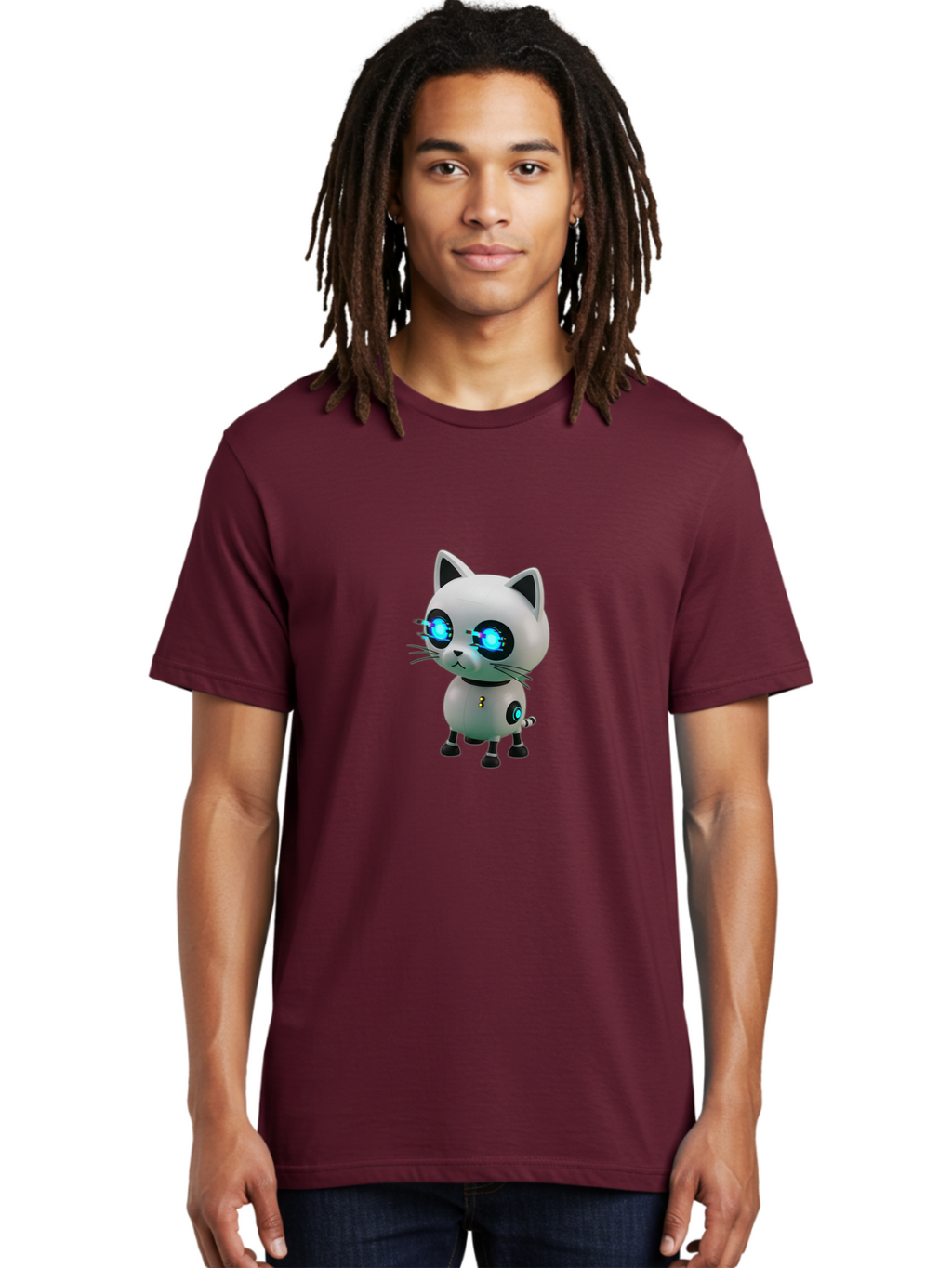 Robot-Cat Men'S Graphic Tee, 100% Cotton, Comfortable Casual Summer Wear, Machine Washable, Vintage Camera, Old Camera, Antique Camera, Black Camera, Classic Photography, Photography Equipment, Nostalgic Device, Film Camera, Camera Art Ban331