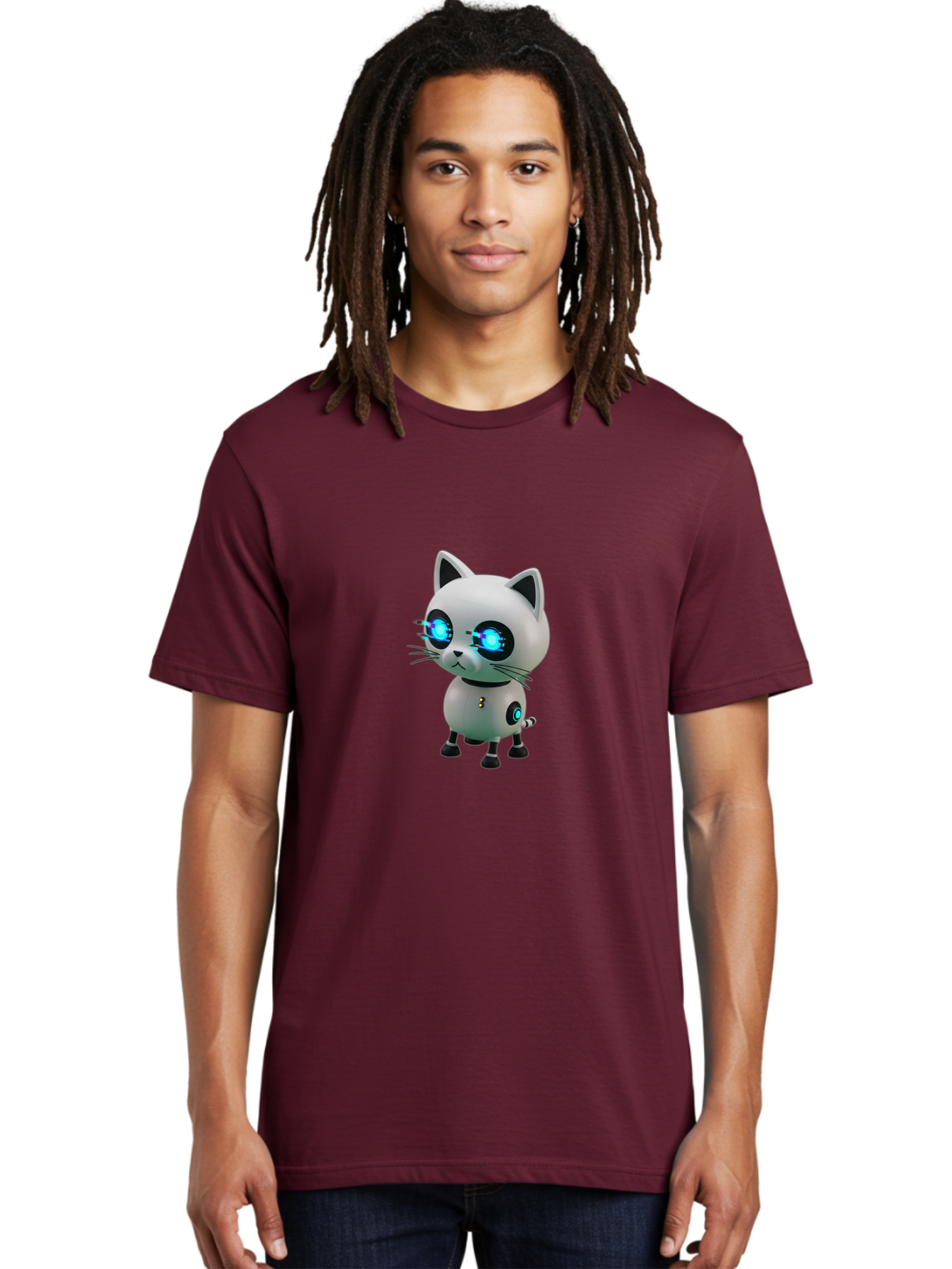 Robot-Cat Men'S Graphic Tee, 100% Cotton, Comfortable Casual Summer Wear, Machine Washable, Vintage Camera, Old Camera, Antique Camera, Black Camera, Classic Photography, Photography Equipment, Nostalgic Device, Film Camera, Camera Art Ban331