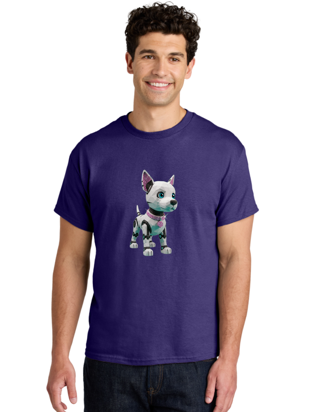 Robot-Dog-2 Men'S Graphic Tee, 100% Cotton, Comfortable Casual Summer Wear, Machine Washable, Vintage Camera, Old Camera, Antique Camera, Black Camera, Classic Photography, Photography Equipment, Nostalgic Device, Film Camera, Camera Art Ban337
