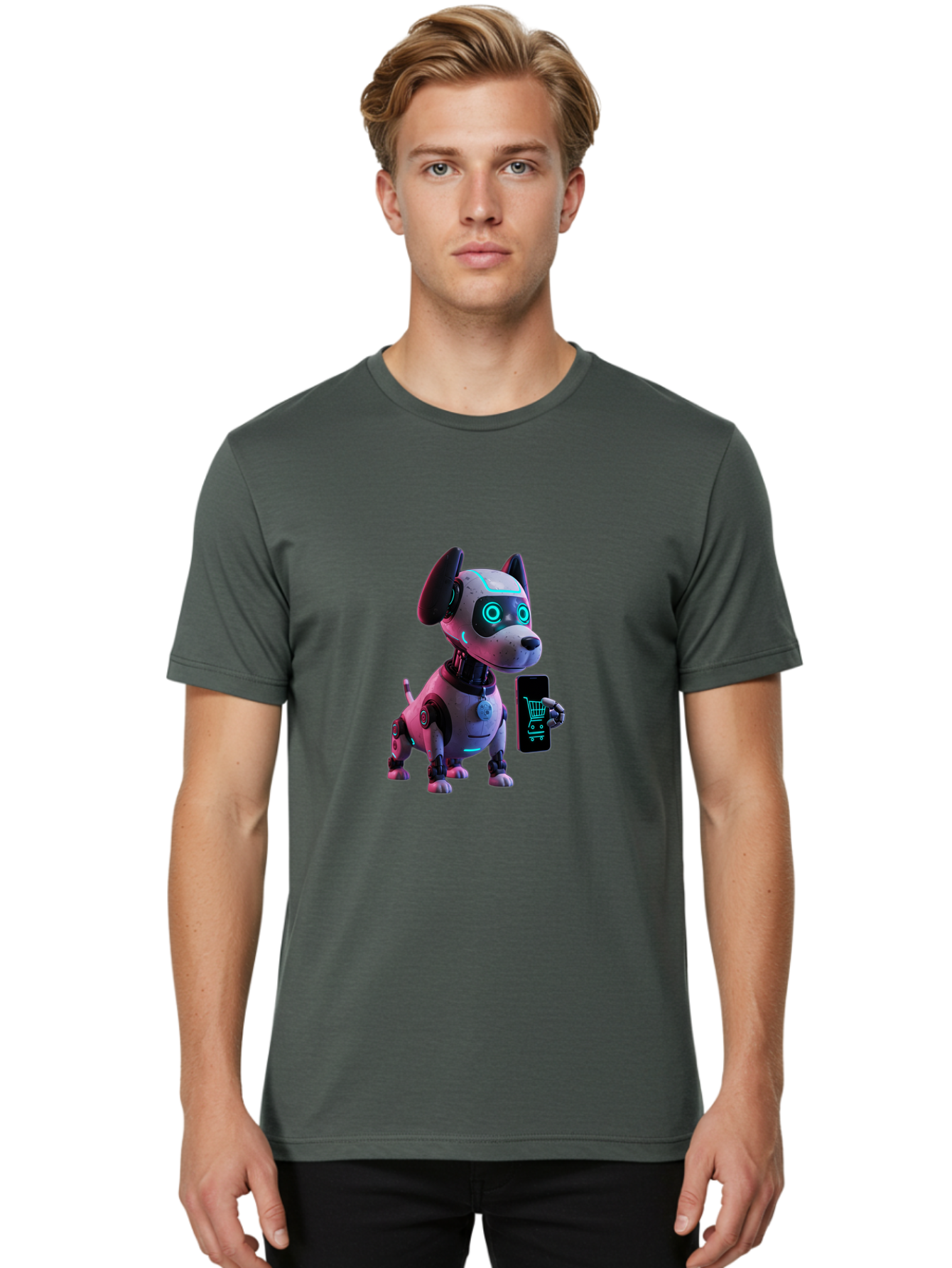 Robot-Dog-Shopping Men'S Graphic Tee, 100% Cotton, Comfortable Casual Summer Wear, Machine Washable, Vintage Camera, Old Camera, Antique Camera, Black Camera, Classic Photography, Photography Equipment, Nostalgic Device, Film Camera, Ban338