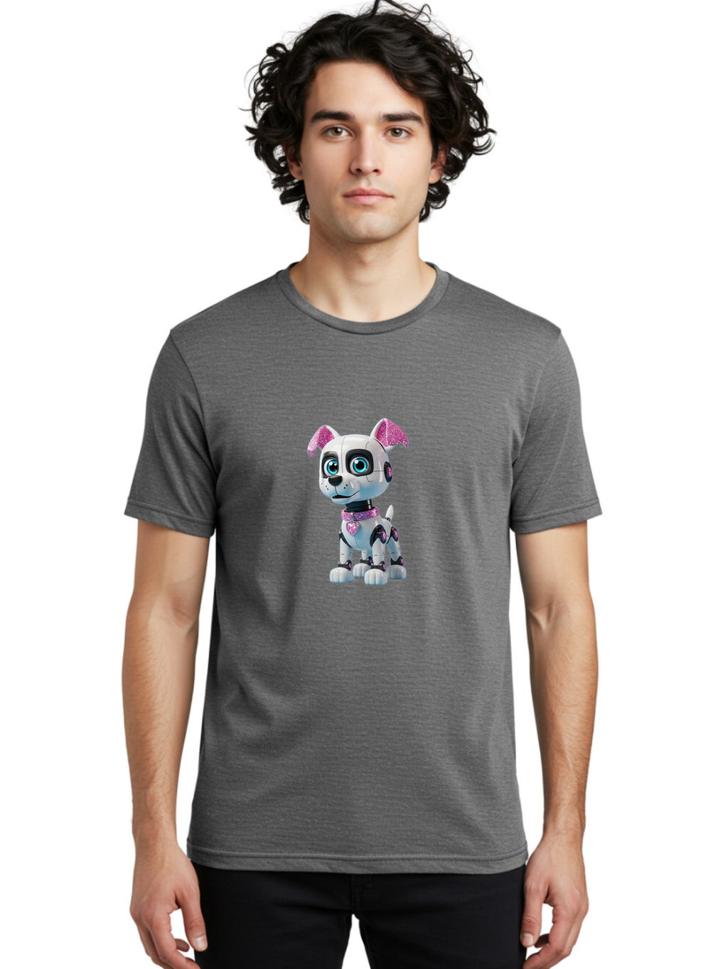 Robot-Dog Men'S Graphic Tee, 100% Cotton, Comfortable Casual Summer Wear, Machine Washable, Vintage Camera, Old Camera, Antique Camera, Black Camera, Classic Photography, Photography Equipment, Nostalgic Device, Film Camera, Camera Art Ban339