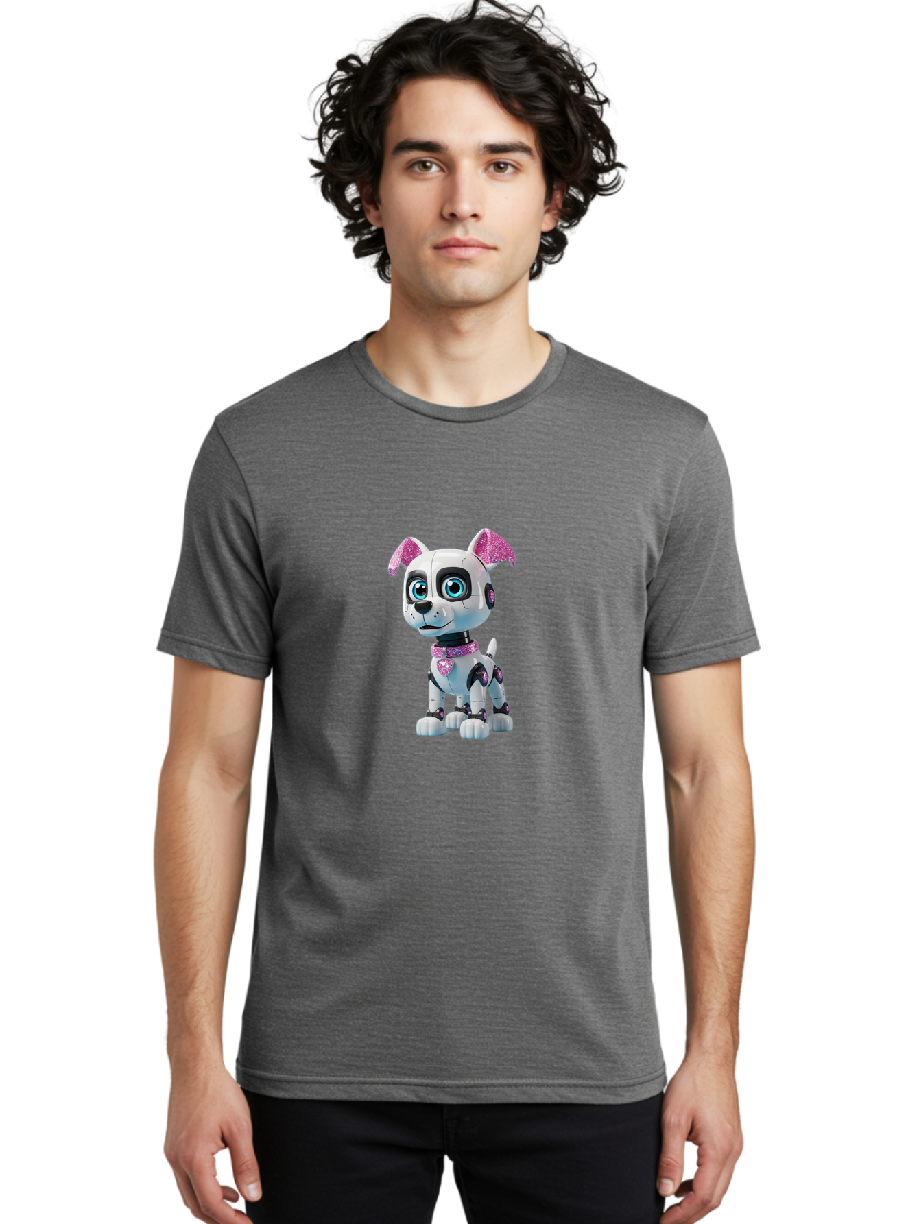 Robot-Dog Men'S Graphic Tee, 100% Cotton, Comfortable Casual Summer Wear, Machine Washable, Vintage Camera, Old Camera, Antique Camera, Black Camera, Classic Photography, Photography Equipment, Nostalgic Device, Film Camera, Camera Art Ban339