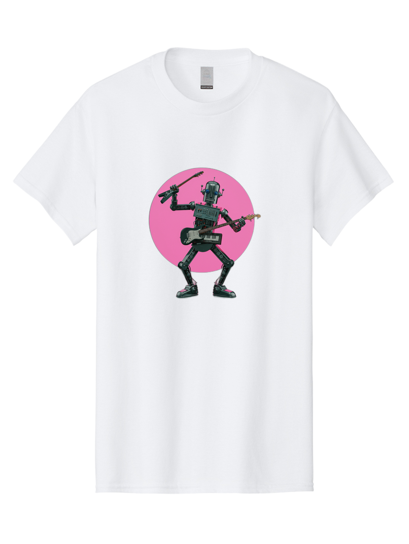 Robot-Guitarist Men'S Graphic Tee, 100% Cotton, Comfortable Casual Summer Wear, Machine Washable, Vintage Camera, Old Camera, Antique Camera, Black Camera, Classic Photography, Photography Equipment, Nostalgic Device, Film Camera, Camera Art Ban340