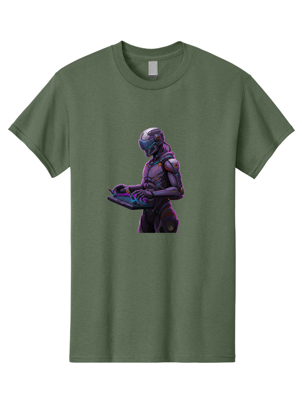 Robot-On-Laptop Men'S Graphic Tee, 100% Cotton, Comfortable Casual Summer Wear, Machine Washable, Vintage Camera, Old Camera, Antique Camera, Black Camera, Classic Photography, Photography Equipment, Nostalgic Device, Film Camera, Camera Art Ban344