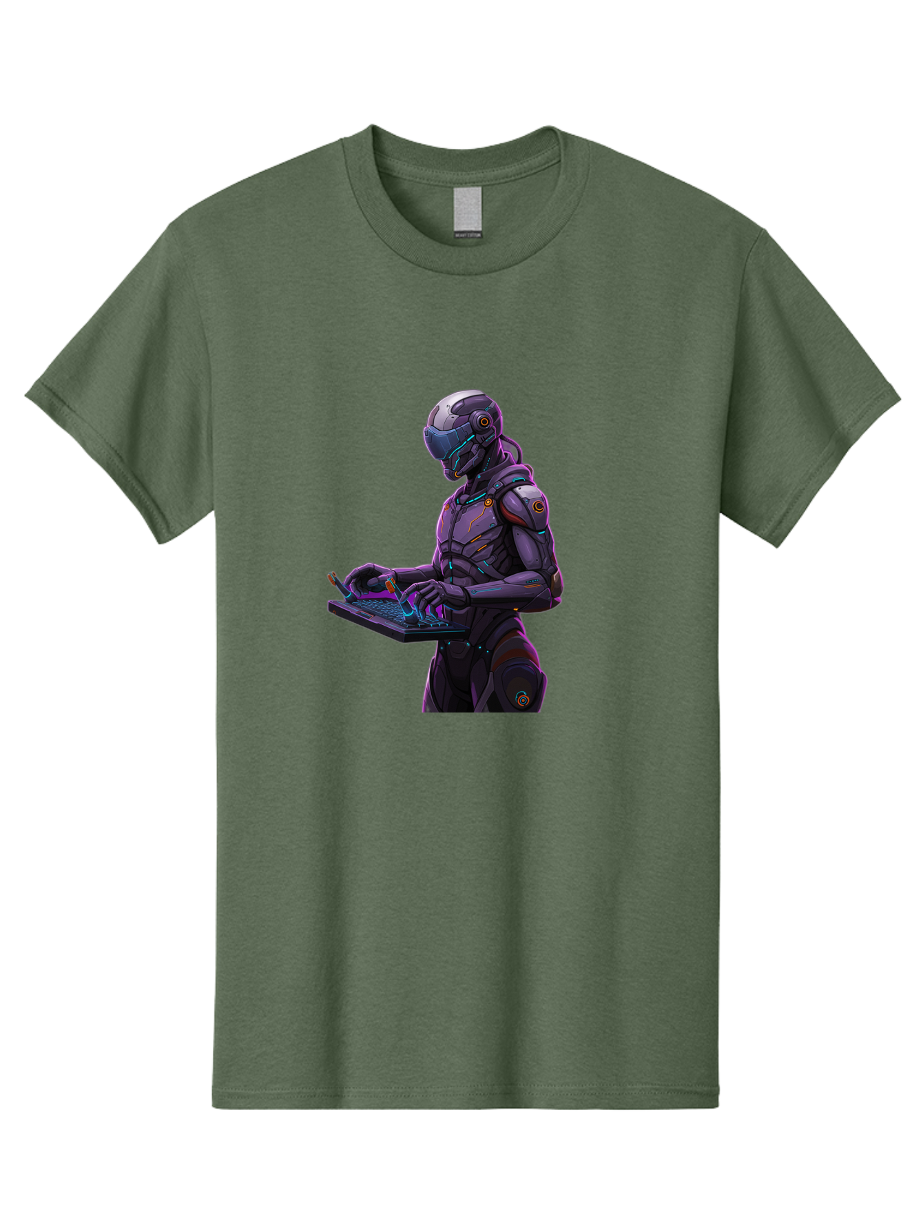 Robot-On-Laptop Men'S Graphic Tee, 100% Cotton, Comfortable Casual Summer Wear, Machine Washable, Vintage Camera, Old Camera, Antique Camera, Black Camera, Classic Photography, Photography Equipment, Nostalgic Device, Film Camera, Camera Art Ban344
