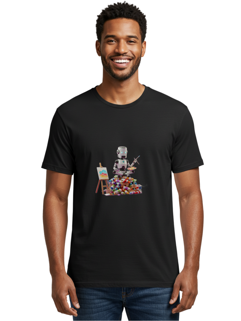 Robot-Painter Men'S Graphic Tee, 100% Cotton, Comfortable Casual Summer Wear, Machine Washable, Vintage Camera, Old Camera, Antique Camera, Black Camera, Classic Photography, Photography Equipment, Nostalgic Device, Film Camera, Camera Art Ban345