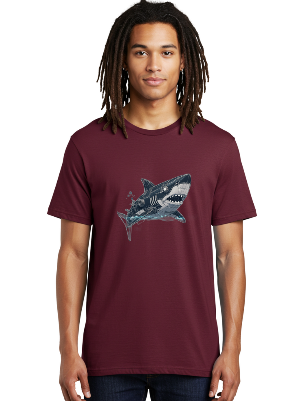 Robot-Shark Men'S Graphic Tee, 100% Cotton, Comfortable Casual Summer Wear, Machine Washable, Vintage Camera, Old Camera, Antique Camera, Black Camera, Classic Photography, Photography Equipment, Nostalgic Device, Film Camera, Camera Art Ban347