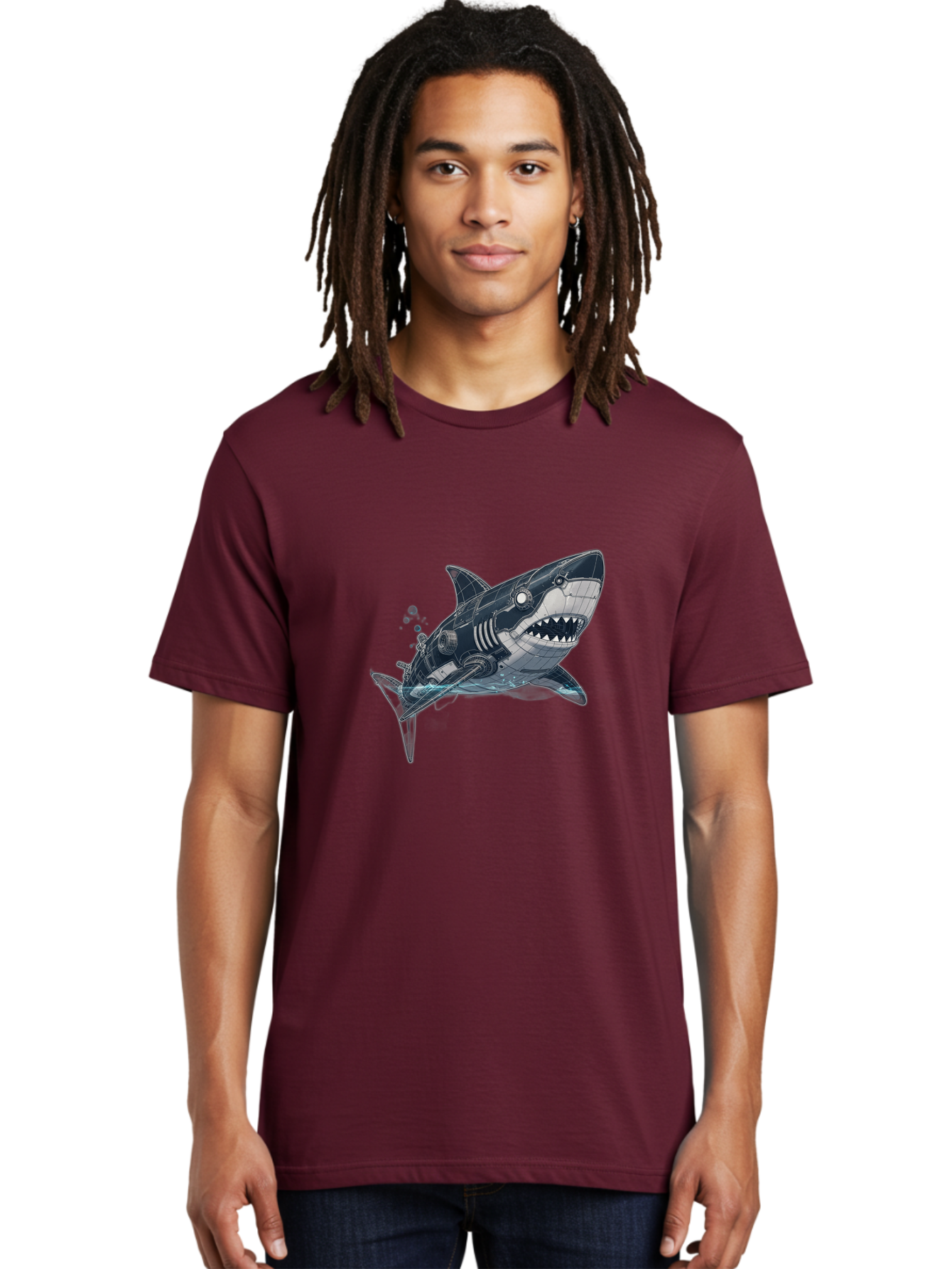 Robot-Shark Men'S Graphic Tee, 100% Cotton, Comfortable Casual Summer Wear, Machine Washable, Vintage Camera, Old Camera, Antique Camera, Black Camera, Classic Photography, Photography Equipment, Nostalgic Device, Film Camera, Camera Art Ban347