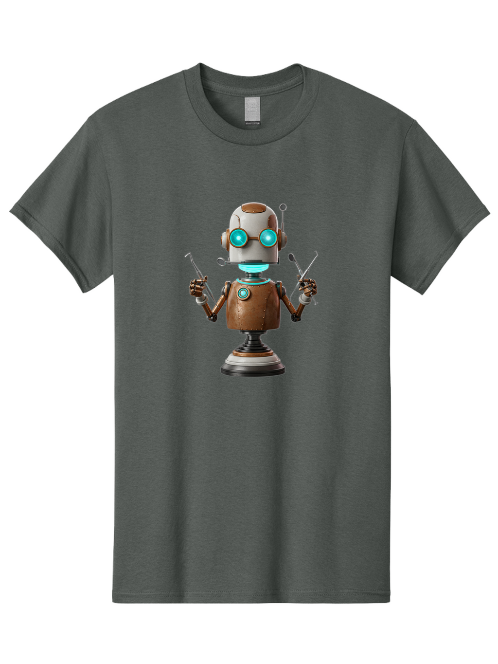 Robot-With-Dental-Tools Men'S Graphic Tee, 100% Cotton, Comfortable Casual Summer Wear, Machine Washable, Vintage Camera, Old Camera, Antique Camera, Black Camera, Classic Photography, Photography Equipment, Nostalgic Device, Film Camera, Ban350
