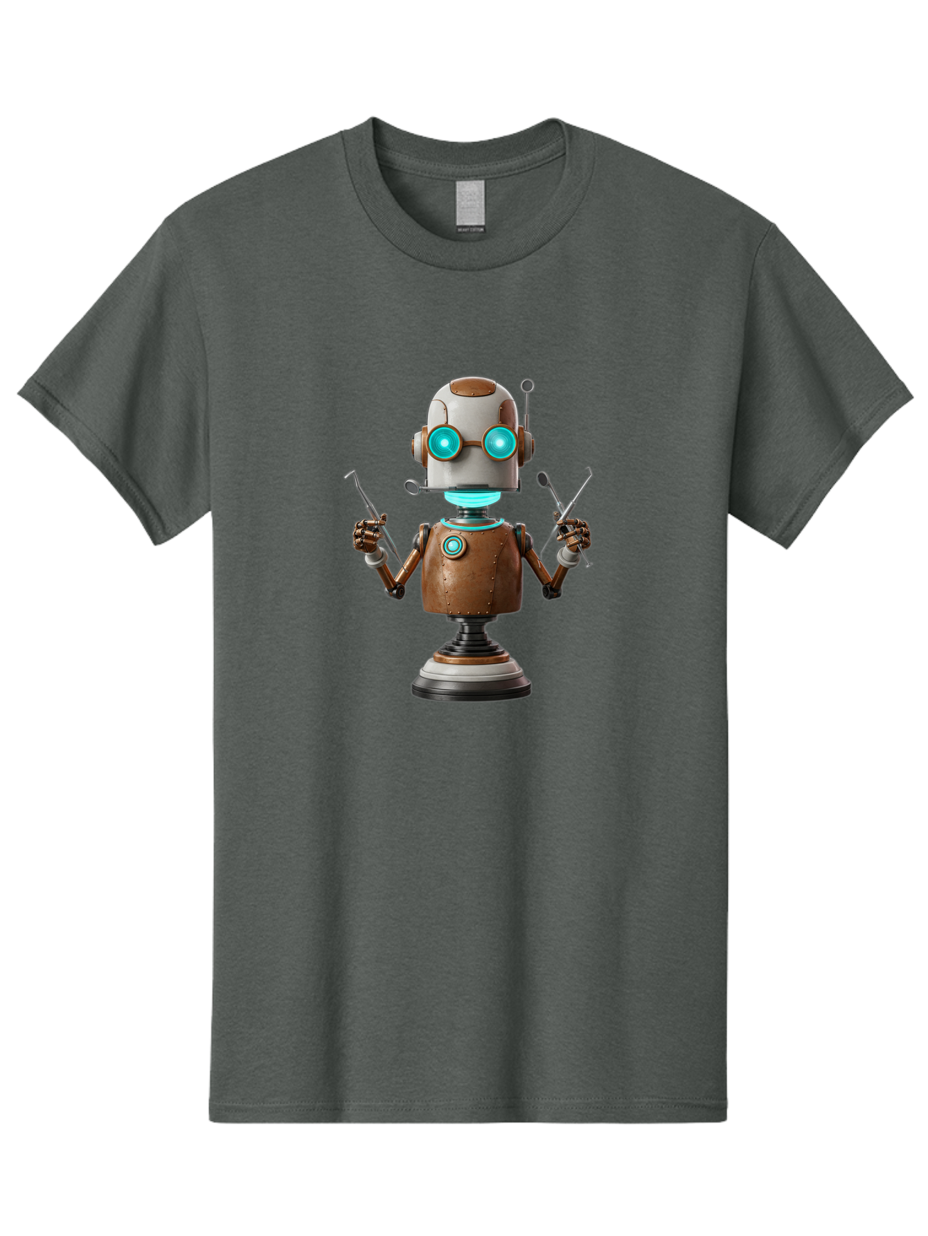Robot-With-Dental-Tools Men'S Graphic Tee, 100% Cotton, Comfortable Casual Summer Wear, Machine Washable, Vintage Camera, Old Camera, Antique Camera, Black Camera, Classic Photography, Photography Equipment, Nostalgic Device, Film Camera, Ban350