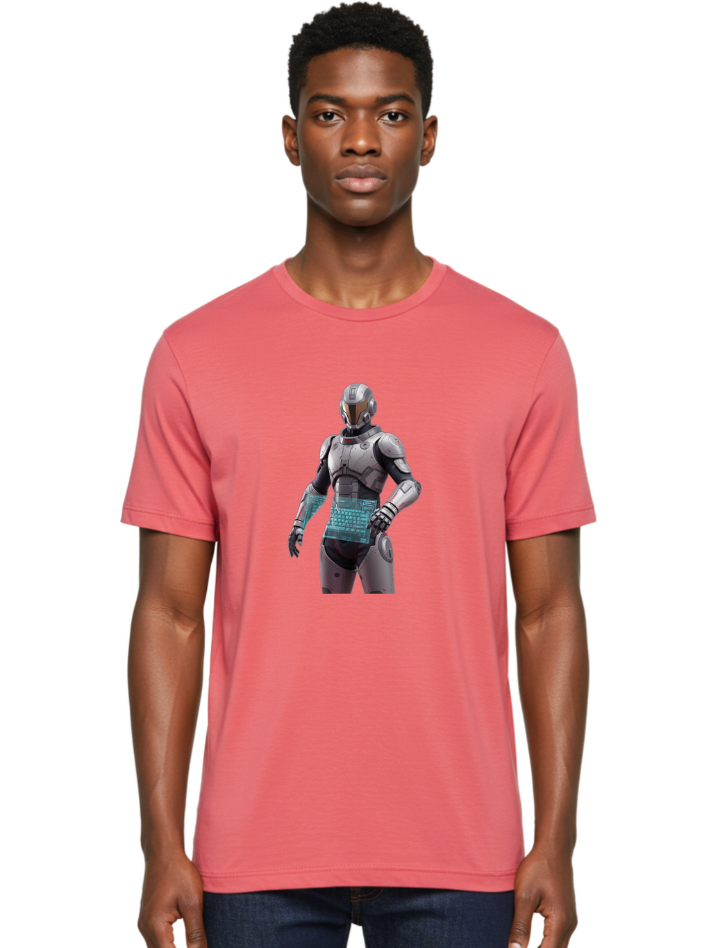 Robot-With-Keyboard Men'S Graphic Tee, 100% Cotton, Comfortable Casual Summer Wear, Machine Washable, Vintage Camera, Old Camera, Antique Camera, Black Camera, Classic Photography, Photography Equipment, Nostalgic Device, Film Camera, Ban351