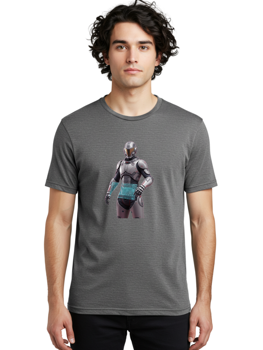 Robot-With-Keyboard Men'S Graphic Tee, 100% Cotton, Comfortable Casual Summer Wear, Machine Washable, Vintage Camera, Old Camera, Antique Camera, Black Camera, Classic Photography, Photography Equipment, Nostalgic Device, Film Camera, Ban351