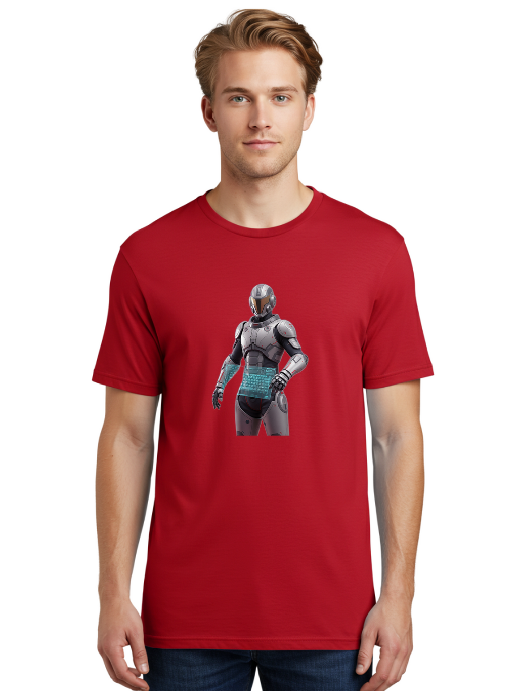 Robot-With-Keyboard Men'S Graphic Tee, 100% Cotton, Comfortable Casual Summer Wear, Machine Washable, Vintage Camera, Old Camera, Antique Camera, Black Camera, Classic Photography, Photography Equipment, Nostalgic Device, Film Camera, Ban351