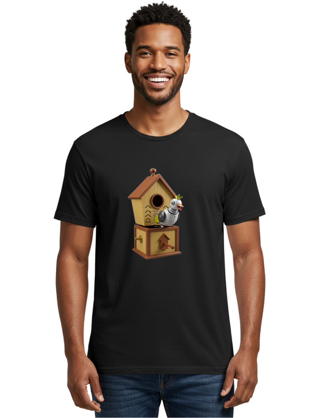 Robotic-Bird Men'S Graphic Tee, 100% Cotton, Comfortable Casual Summer Wear, Machine Washable, Vintage Camera, Old Camera, Antique Camera, Black Camera, Classic Photography, Photography Equipment, Nostalgic Device, Film Camera, Camera Art Ban352