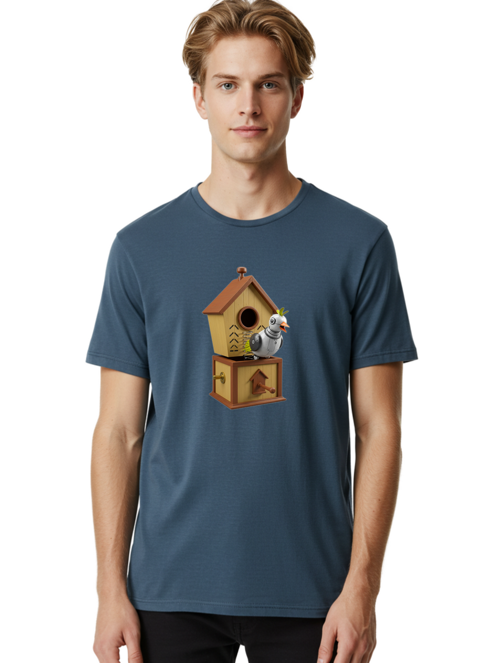 Robotic-Bird Men'S Graphic Tee, 100% Cotton, Comfortable Casual Summer Wear, Machine Washable, Vintage Camera, Old Camera, Antique Camera, Black Camera, Classic Photography, Photography Equipment, Nostalgic Device, Film Camera, Camera Art Ban352