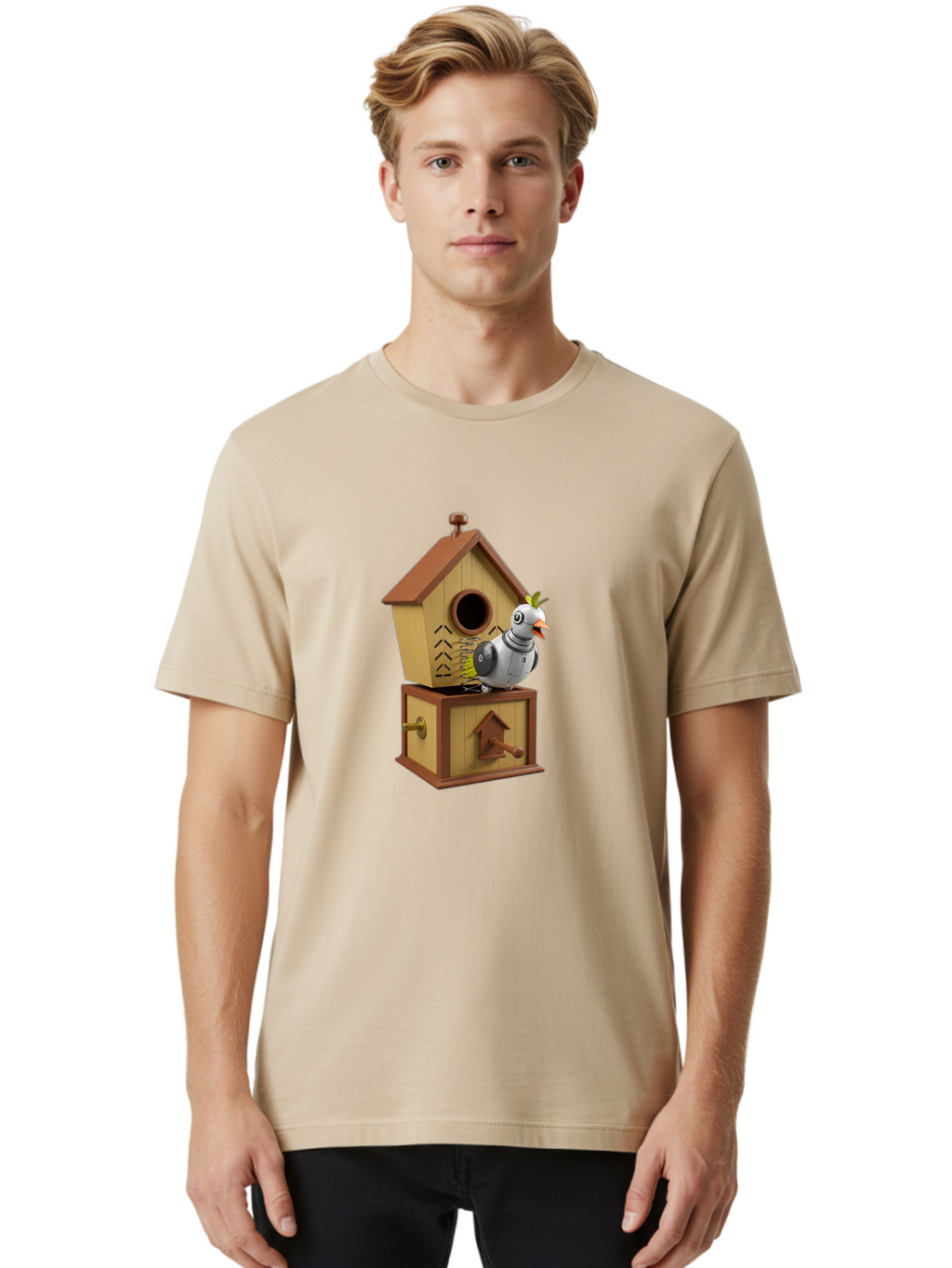 Robotic-Bird Men'S Graphic Tee, 100% Cotton, Comfortable Casual Summer Wear, Machine Washable, Vintage Camera, Old Camera, Antique Camera, Black Camera, Classic Photography, Photography Equipment, Nostalgic Device, Film Camera, Camera Art Ban352