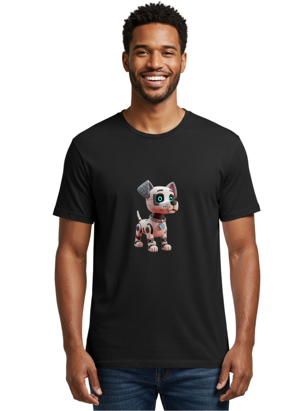 Robotic-Dog Men'S Graphic Tee, 100% Cotton, Comfortable Casual Summer Wear, Machine Washable, Vintage Camera, Old Camera, Antique Camera, Black Camera, Classic Photography, Photography Equipment, Nostalgic Device, Film Camera, Camera Art Ban354