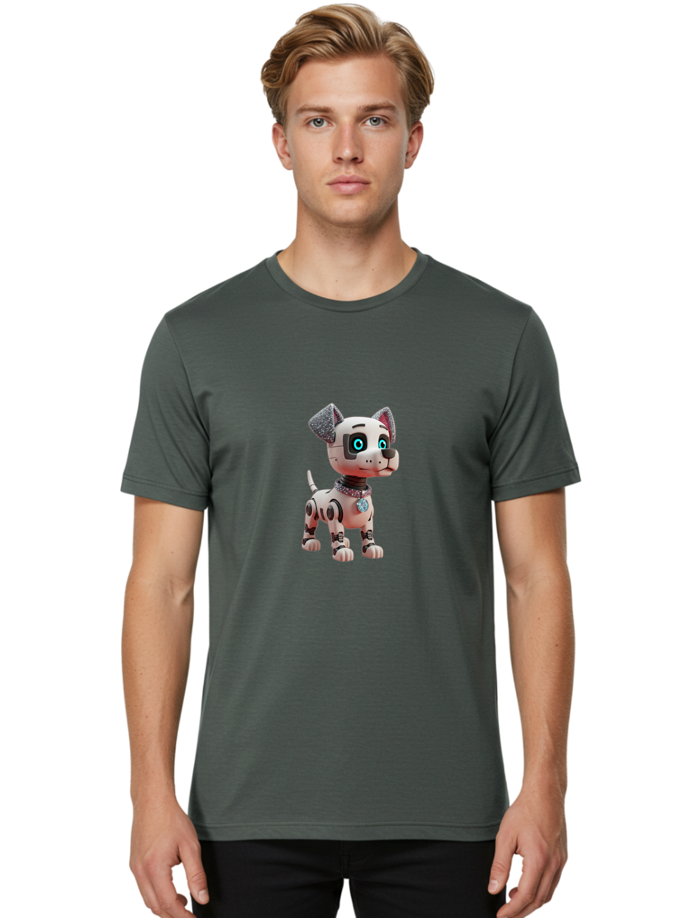 Robotic-Dog Men'S Graphic Tee, 100% Cotton, Comfortable Casual Summer Wear, Machine Washable, Vintage Camera, Old Camera, Antique Camera, Black Camera, Classic Photography, Photography Equipment, Nostalgic Device, Film Camera, Camera Art Ban354