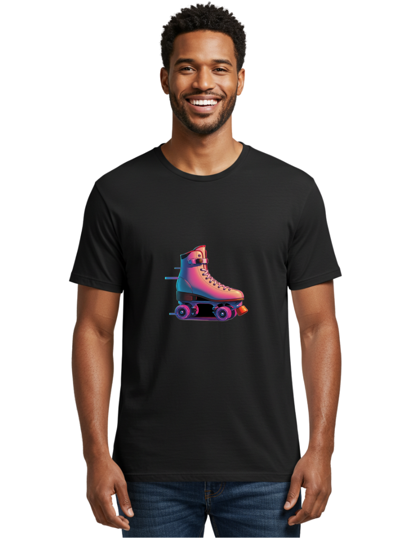 Roller-Skate-1 Men'S Graphic Tee, 100% Cotton, Comfortable Casual Summer Wear, Machine Washable, Vintage Camera, Old Camera, Antique Camera, Black Camera, Classic Photography, Photography Equipment, Nostalgic Device, Film Camera, Camera Art Ban357