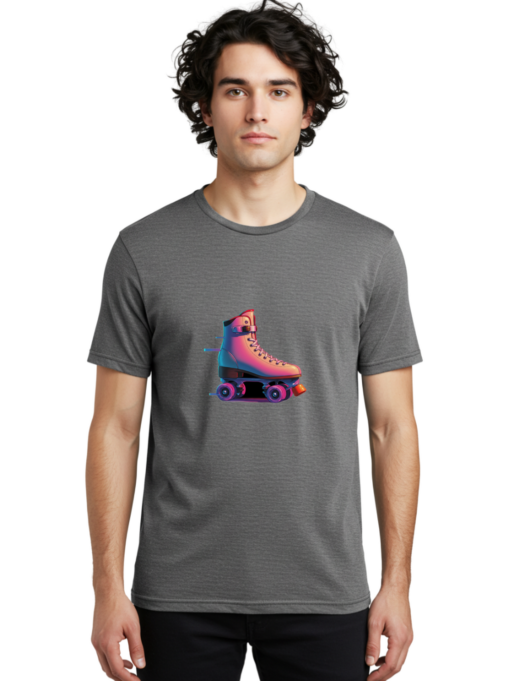 Roller-Skate-1 Men'S Graphic Tee, 100% Cotton, Comfortable Casual Summer Wear, Machine Washable, Vintage Camera, Old Camera, Antique Camera, Black Camera, Classic Photography, Photography Equipment, Nostalgic Device, Film Camera, Camera Art Ban357