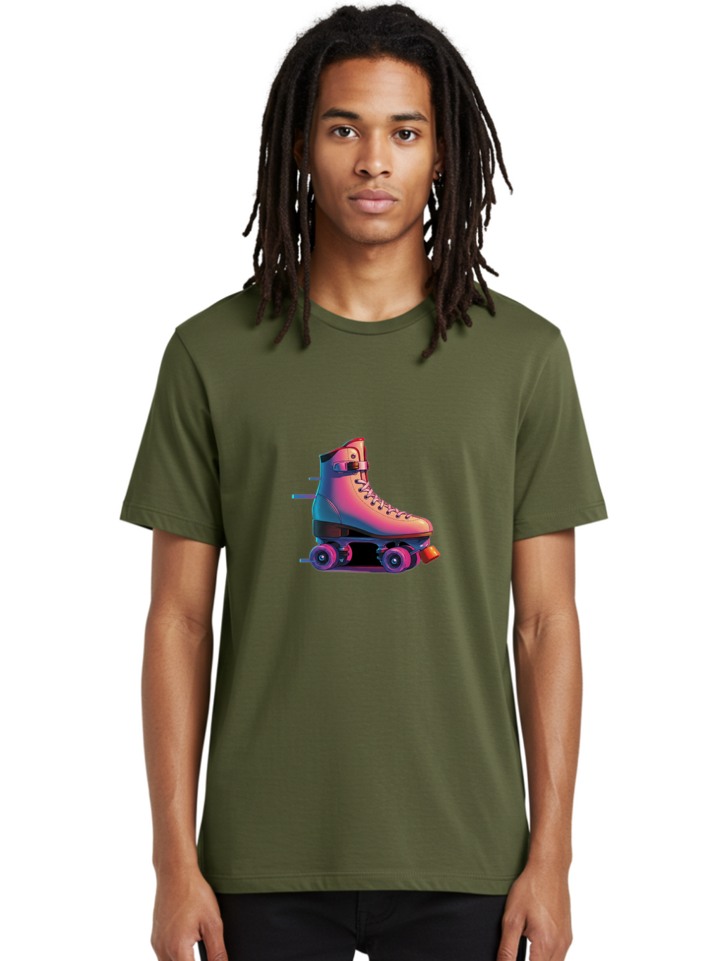 Roller-Skate-1 Men'S Graphic Tee, 100% Cotton, Comfortable Casual Summer Wear, Machine Washable, Vintage Camera, Old Camera, Antique Camera, Black Camera, Classic Photography, Photography Equipment, Nostalgic Device, Film Camera, Camera Art Ban357