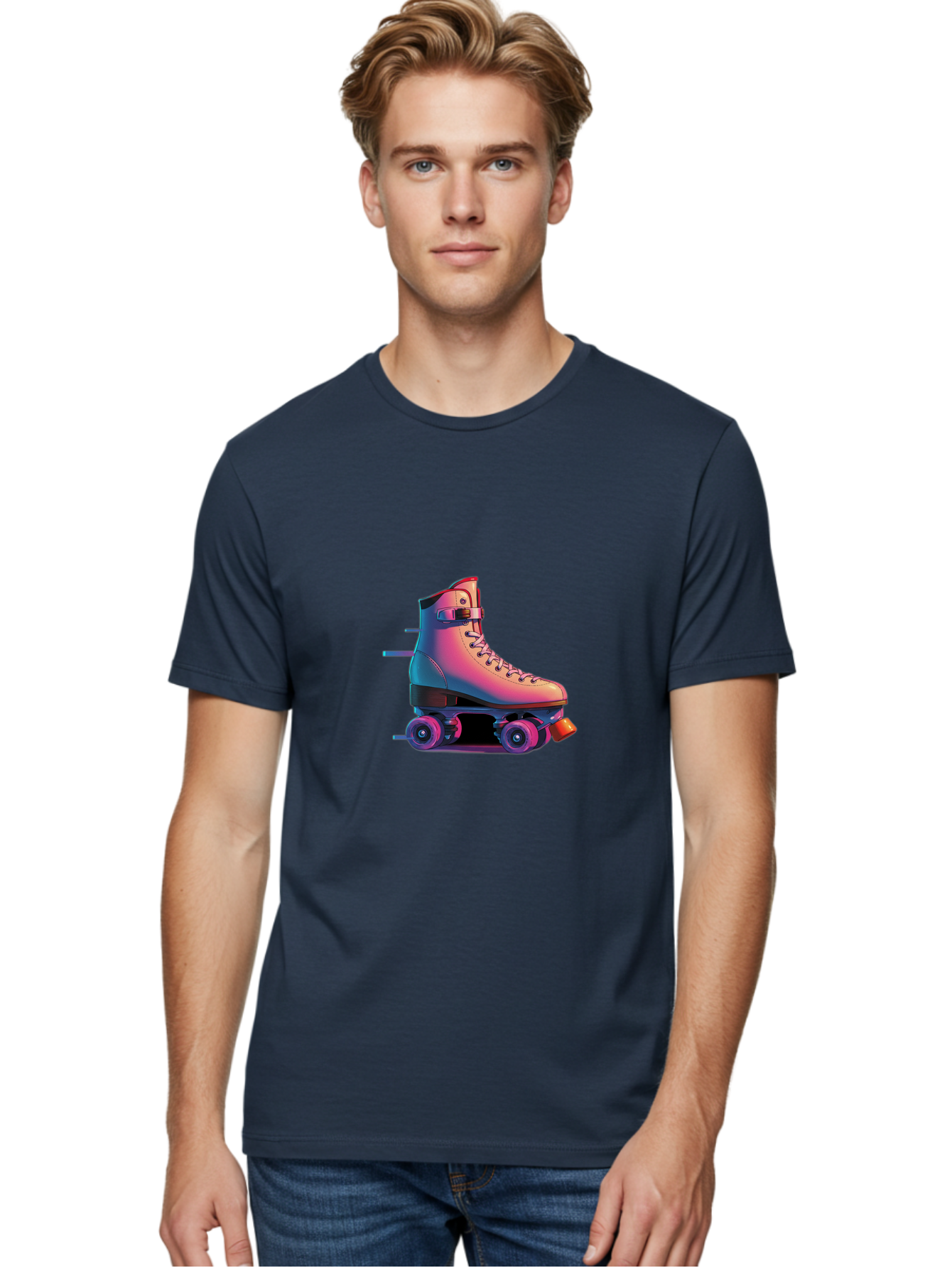 Roller-Skate-1 Men'S Graphic Tee, 100% Cotton, Comfortable Casual Summer Wear, Machine Washable, Vintage Camera, Old Camera, Antique Camera, Black Camera, Classic Photography, Photography Equipment, Nostalgic Device, Film Camera, Camera Art Ban357