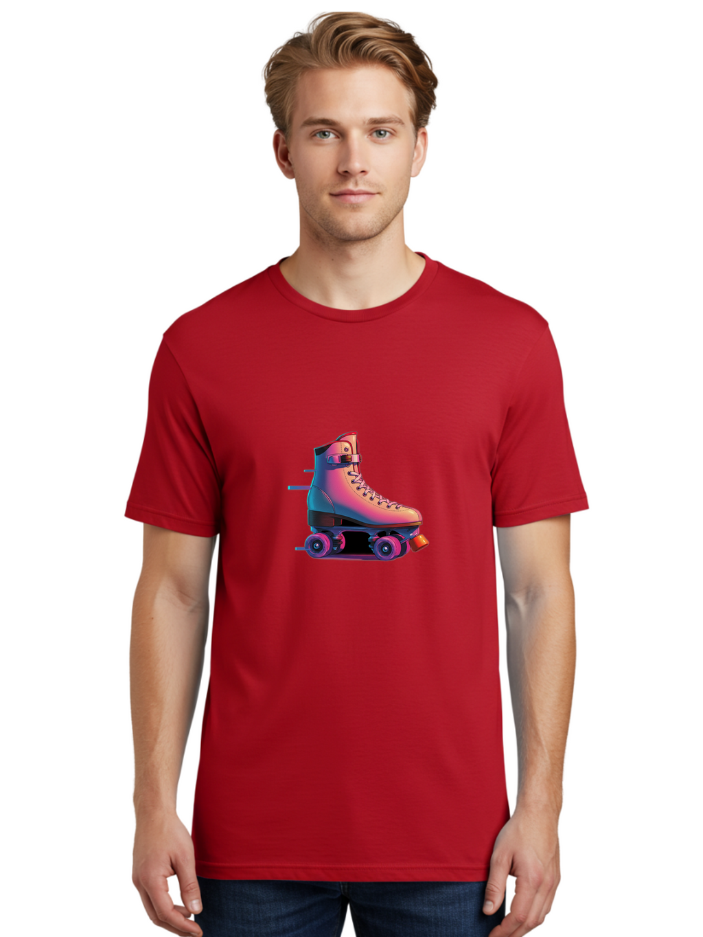 Roller-Skate-1 Men'S Graphic Tee, 100% Cotton, Comfortable Casual Summer Wear, Machine Washable, Vintage Camera, Old Camera, Antique Camera, Black Camera, Classic Photography, Photography Equipment, Nostalgic Device, Film Camera, Camera Art Ban357