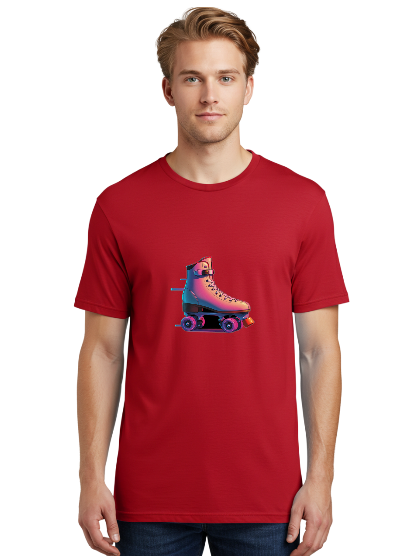Roller-Skate-1 Men'S Graphic Tee, 100% Cotton, Comfortable Casual Summer Wear, Machine Washable, Vintage Camera, Old Camera, Antique Camera, Black Camera, Classic Photography, Photography Equipment, Nostalgic Device, Film Camera, Camera Art Ban357