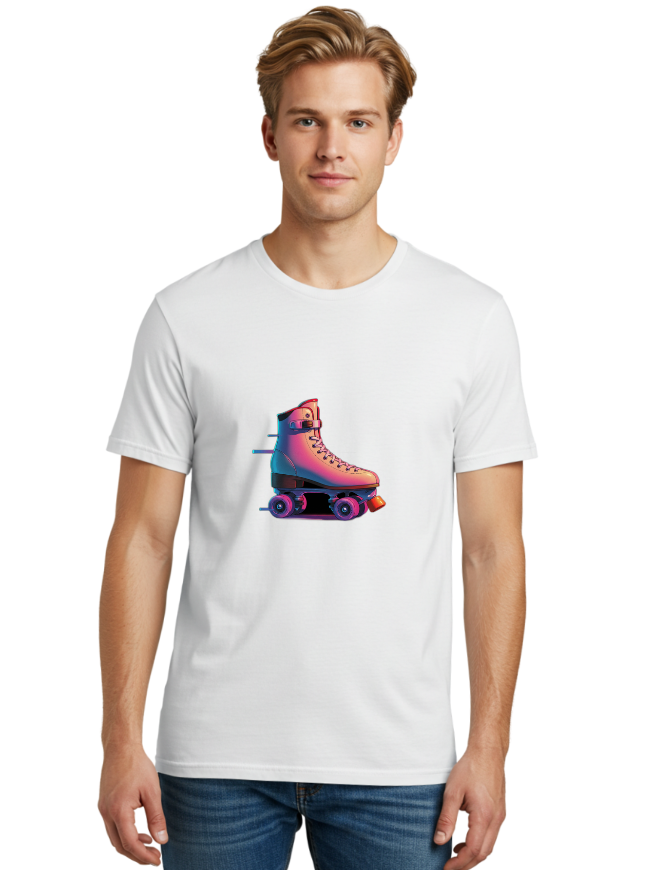 Roller-Skate-1 Men'S Graphic Tee, 100% Cotton, Comfortable Casual Summer Wear, Machine Washable, Vintage Camera, Old Camera, Antique Camera, Black Camera, Classic Photography, Photography Equipment, Nostalgic Device, Film Camera, Camera Art Ban357