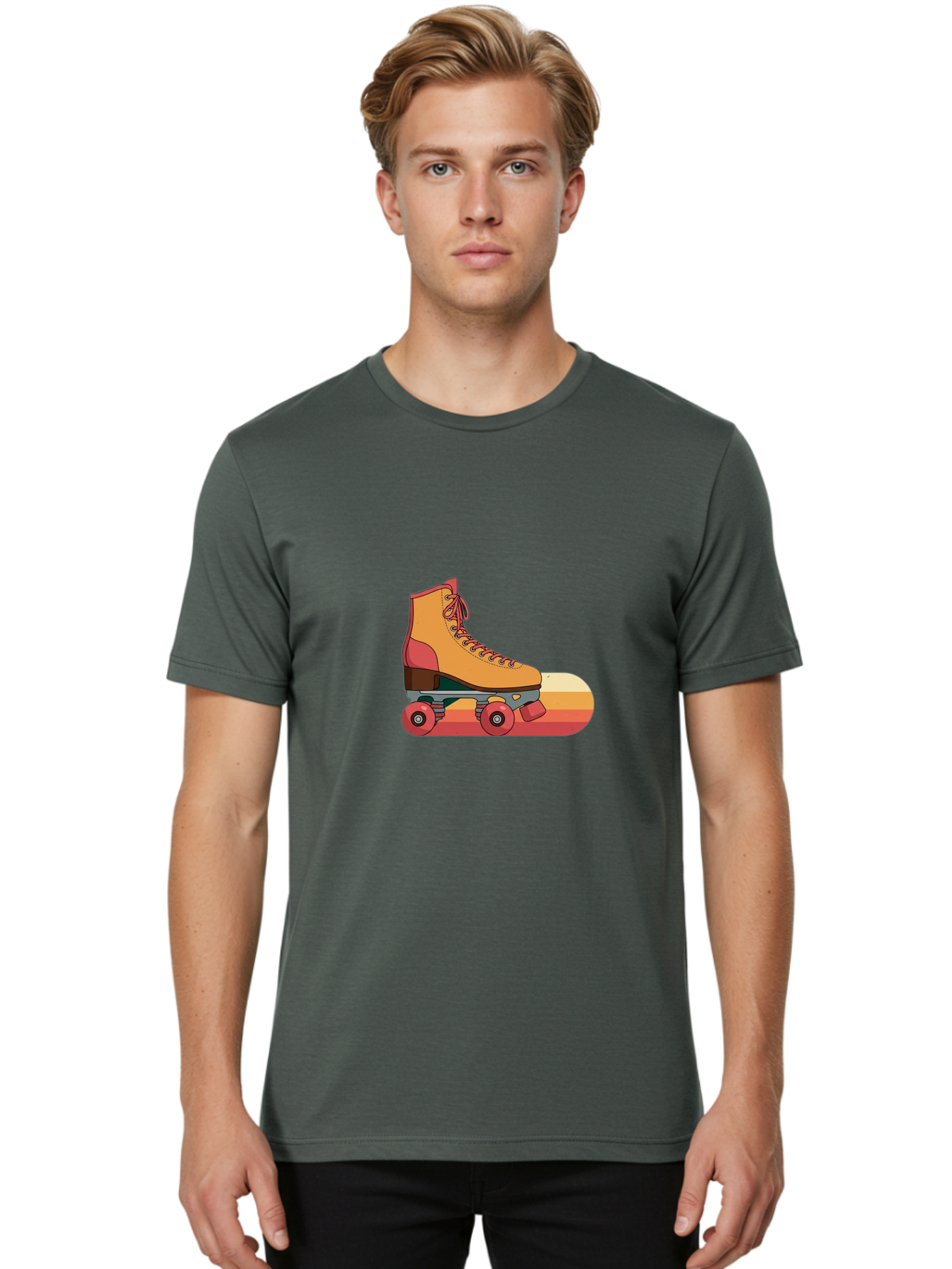 Roller-Skate Men'S Graphic Tee, 100% Cotton, Comfortable Casual Summer Wear, Machine Washable, Vintage Camera, Old Camera, Antique Camera, Black Camera, Classic Photography, Photography Equipment, Nostalgic Device, Film Camera, Camera Art Ban358