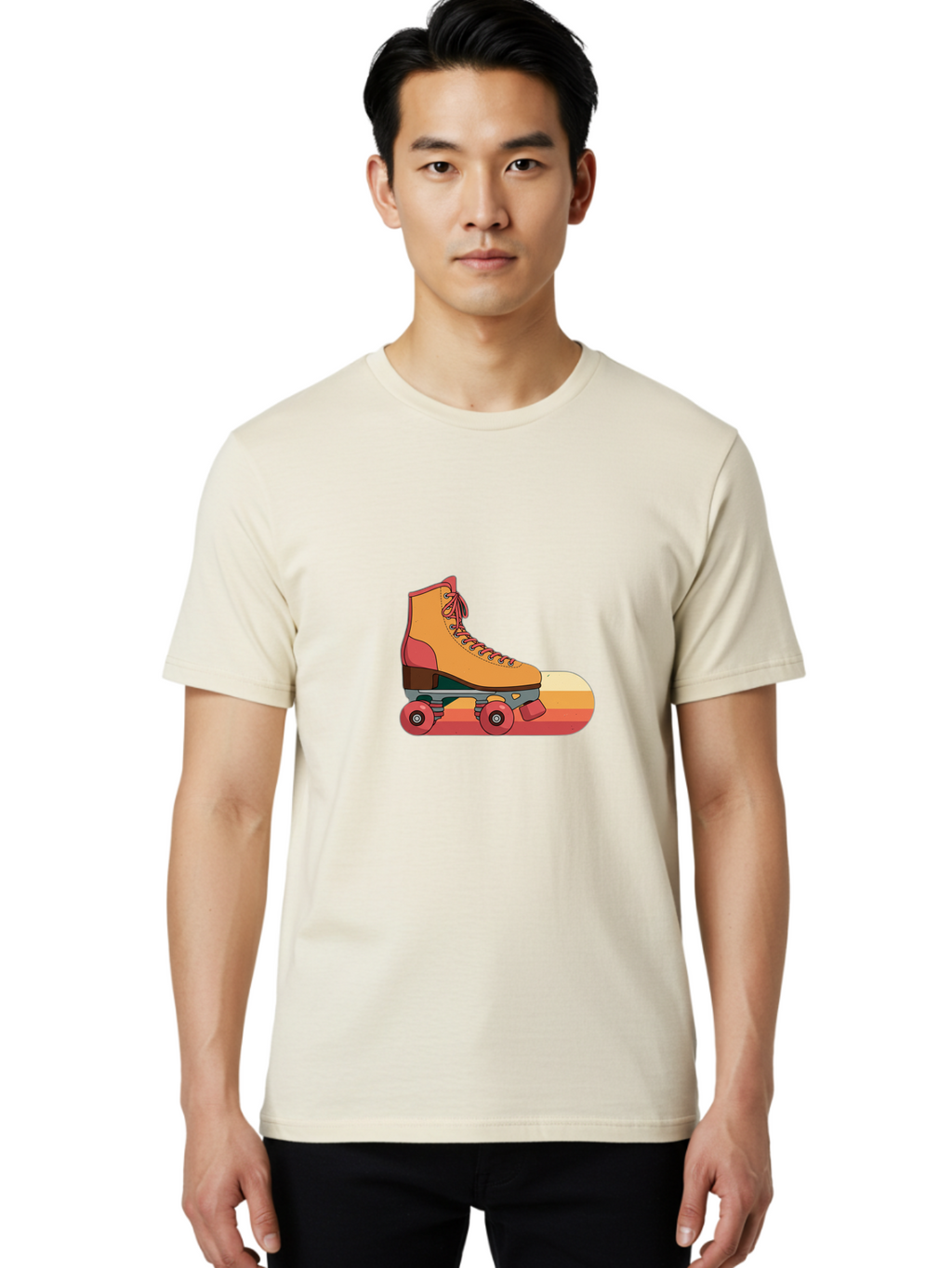 Roller-Skate Men'S Graphic Tee, 100% Cotton, Comfortable Casual Summer Wear, Machine Washable, Vintage Camera, Old Camera, Antique Camera, Black Camera, Classic Photography, Photography Equipment, Nostalgic Device, Film Camera, Camera Art Ban358