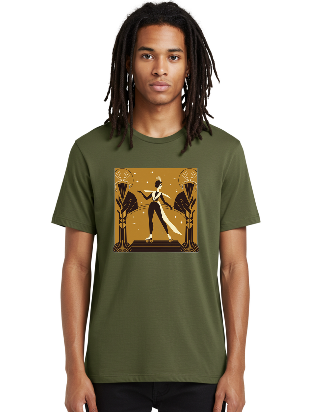 Roller-Skater-Art-Deco-Style Men'S Graphic Tee, 100% Cotton, Comfortable Casual Summer Wear, Machine Washable, Vintage Camera, Old Camera, Antique Camera, Black Camera, Classic Photography, Photography Equipment, Nostalgic Device, Film Camera, Ban359