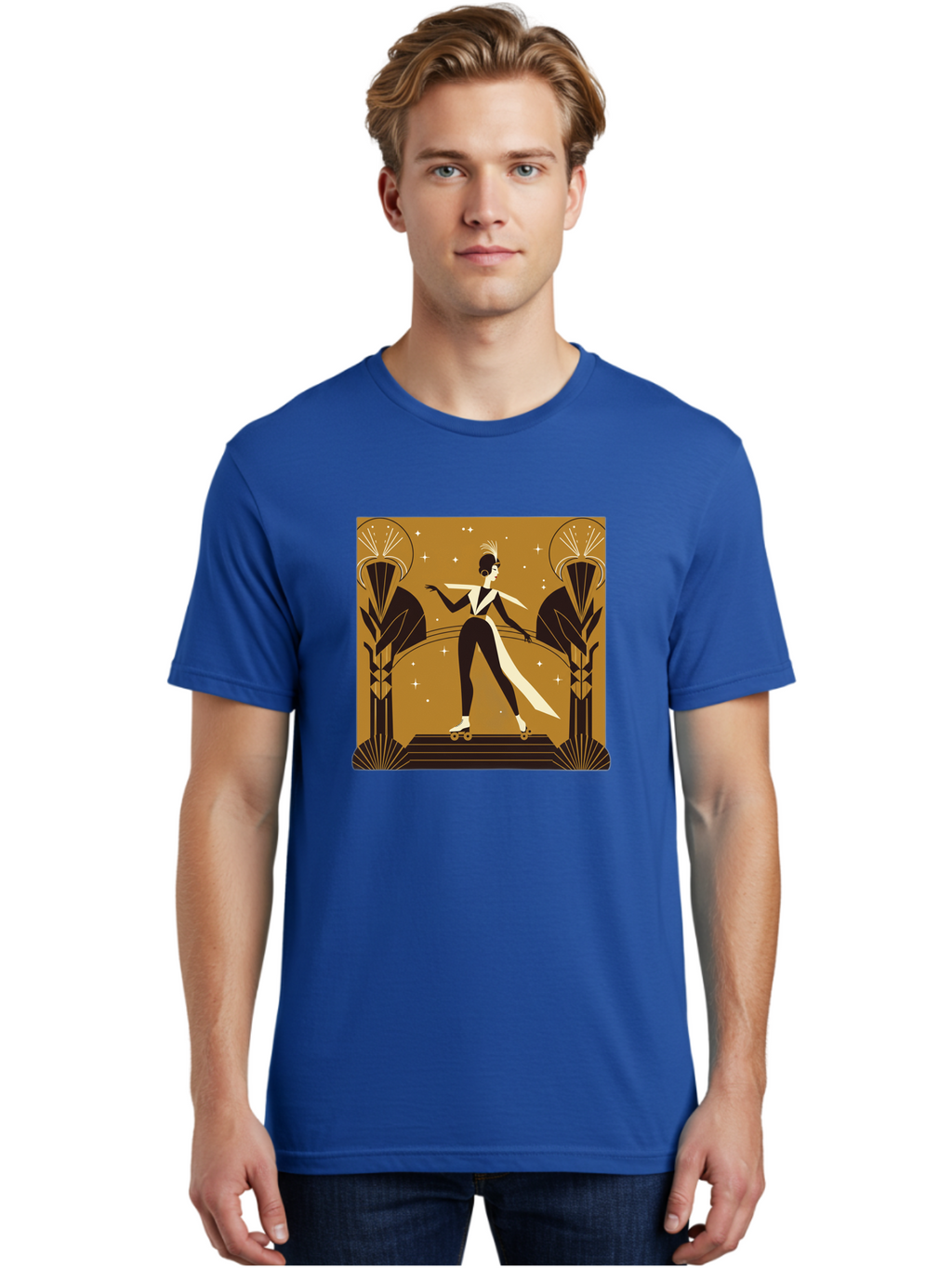 Roller-Skater-Art-Deco-Style Men'S Graphic Tee, 100% Cotton, Comfortable Casual Summer Wear, Machine Washable, Vintage Camera, Old Camera, Antique Camera, Black Camera, Classic Photography, Photography Equipment, Nostalgic Device, Film Camera, Ban359
