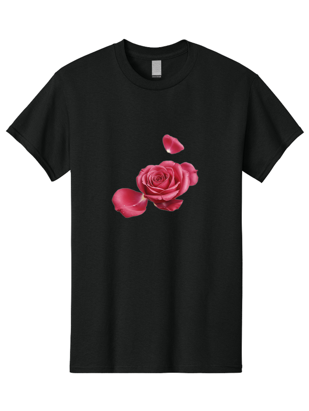 Rose-With-Falling-Petals Men'S Graphic Tee, 100% Cotton, Comfortable Casual Summer Wear, Machine Washable, Vintage Camera, Old Camera, Antique Camera, Black Camera, Classic Photography, Photography Equipment, Nostalgic Device, Film Camera, Ban363