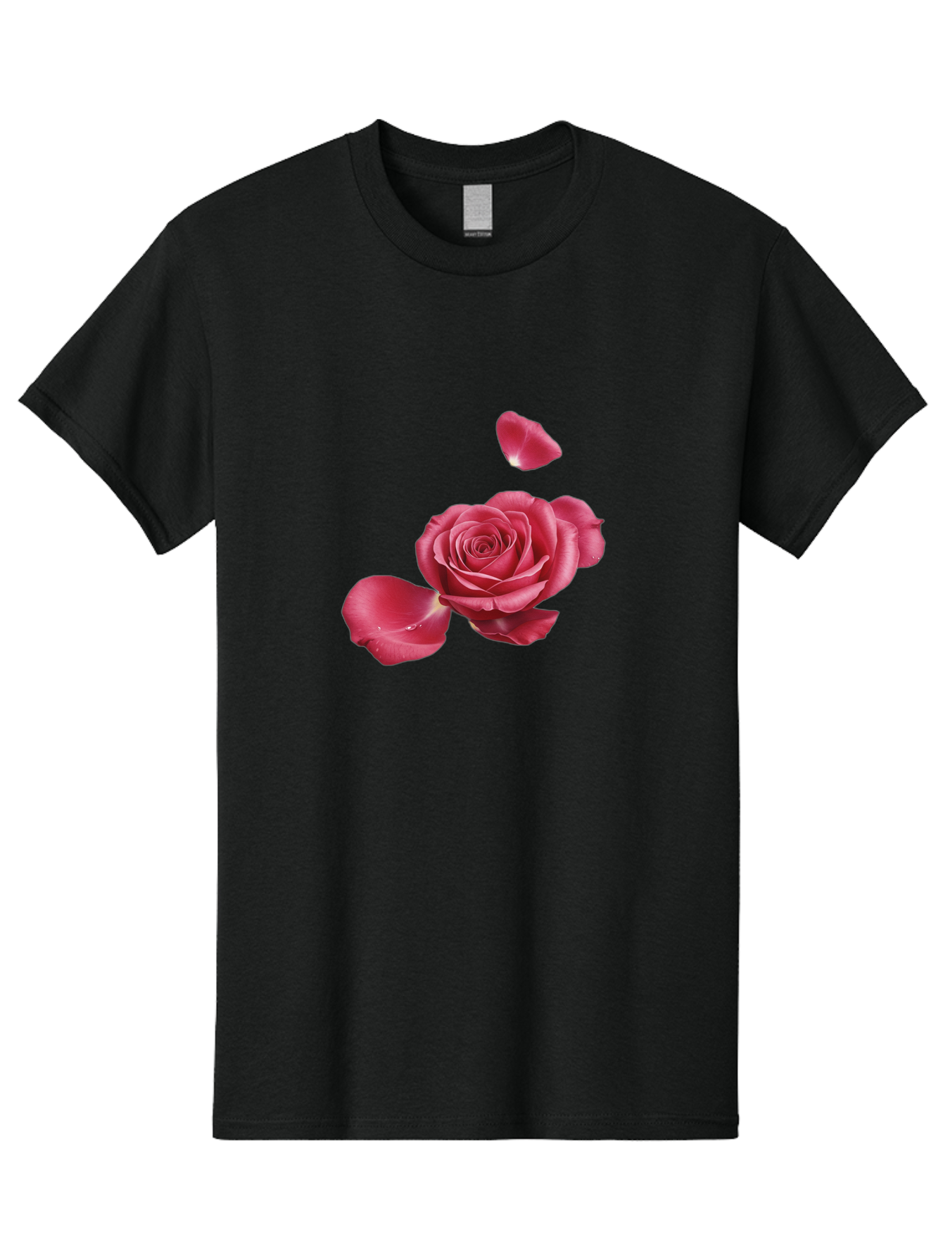 Rose-With-Falling-Petals Men'S Graphic Tee, 100% Cotton, Comfortable Casual Summer Wear, Machine Washable, Vintage Camera, Old Camera, Antique Camera, Black Camera, Classic Photography, Photography Equipment, Nostalgic Device, Film Camera, Ban363
