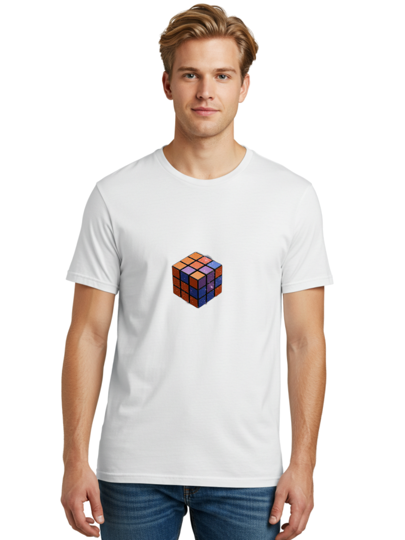 Rubik-S-Cube-6 Men'S Graphic Tee, 100% Cotton, Comfortable Casual Summer Wear, Machine Washable, Vintage Camera, Old Camera, Antique Camera, Black Camera, Classic Photography, Photography Equipment, Nostalgic Device, Film Camera, Camera Art Ban371