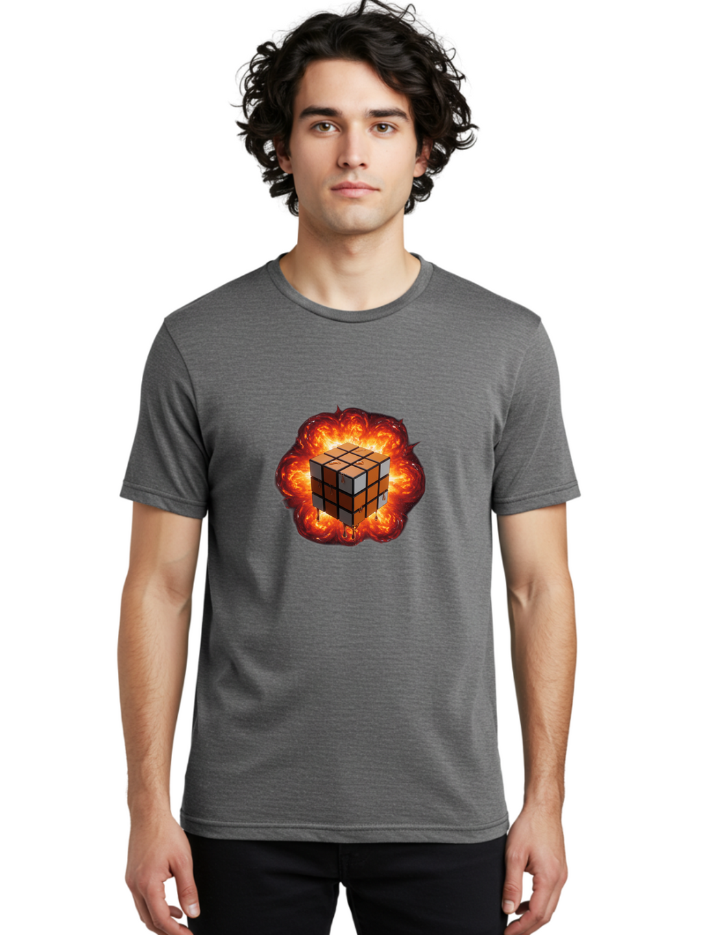 Rubik-S-Cube-8 Men'S Graphic Tee, 100% Cotton, Comfortable Casual Summer Wear, Machine Washable, Vintage Camera, Old Camera, Antique Camera, Black Camera, Classic Photography, Photography Equipment, Nostalgic Device, Film Camera, Camera Art Ban373