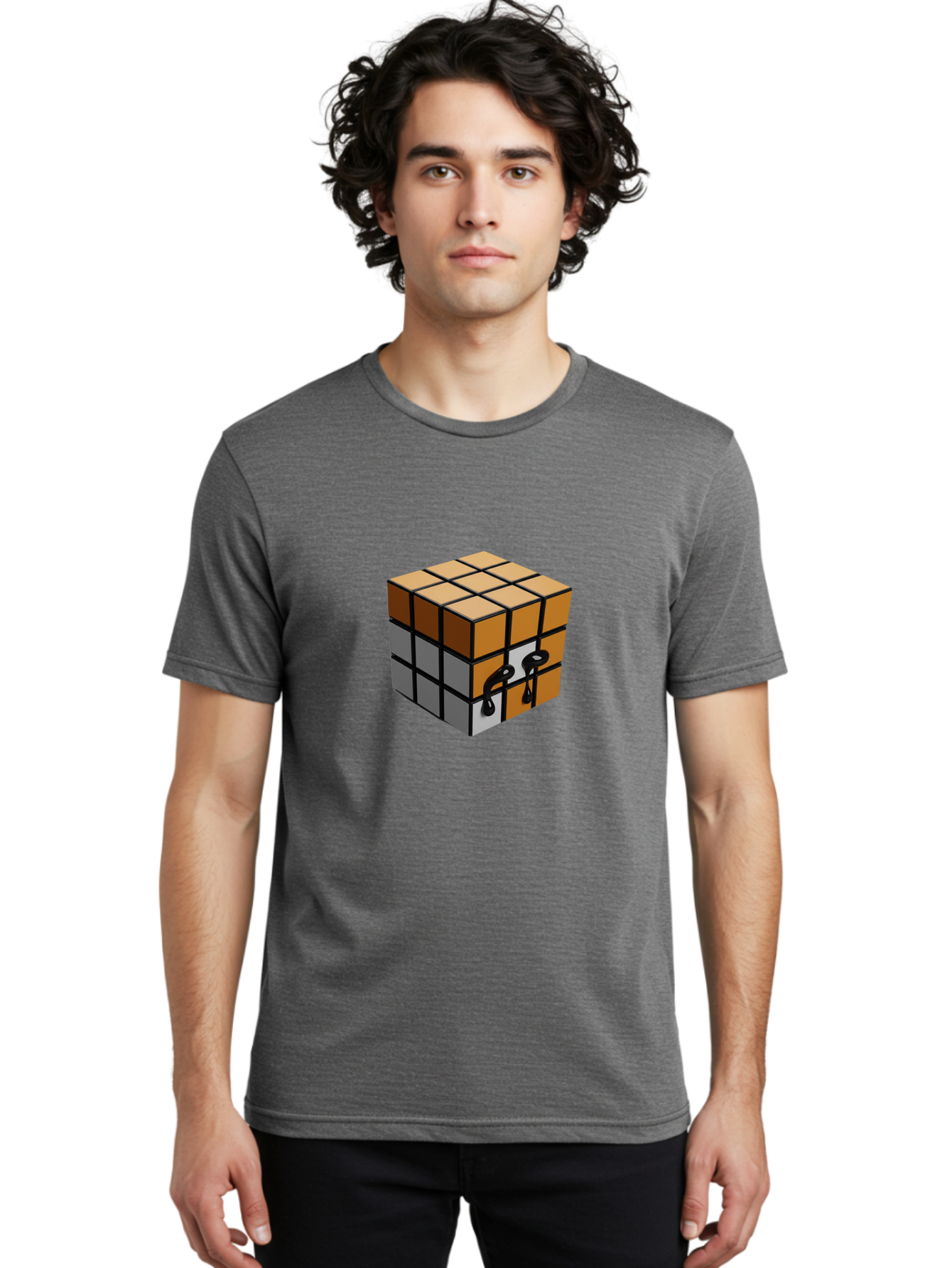 Rubik-S-Cube-9 Men'S Graphic Tee, 100% Cotton, Comfortable Casual Summer Wear, Machine Washable, Vintage Camera, Old Camera, Antique Camera, Black Camera, Classic Photography, Photography Equipment, Nostalgic Device, Film Camera, Camera Art Ban374