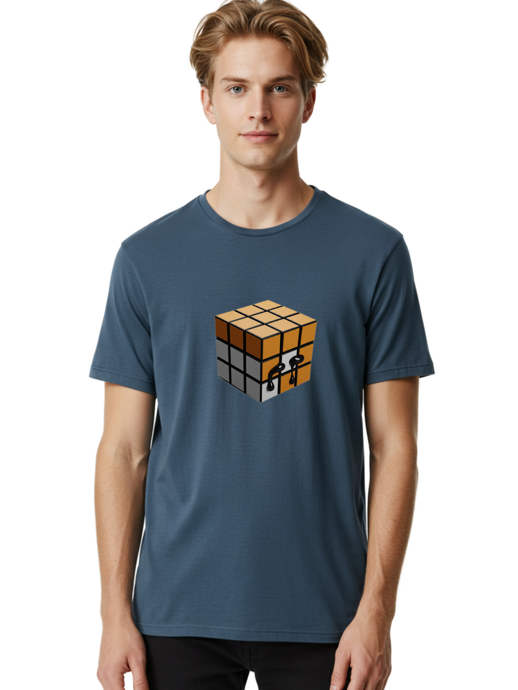 Rubik-S-Cube-9 Men'S Graphic Tee, 100% Cotton, Comfortable Casual Summer Wear, Machine Washable, Vintage Camera, Old Camera, Antique Camera, Black Camera, Classic Photography, Photography Equipment, Nostalgic Device, Film Camera, Camera Art Ban374