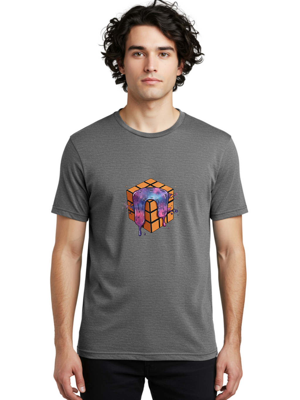 Rubik-S-Cube-Galaxy-Slime Men'S Graphic Tee, 100% Cotton, Comfortable Casual Summer Wear, Machine Washable, Vintage Camera, Old Camera, Antique Camera, Black Camera, Classic Photography, Photography Equipment, Nostalgic Device, Film Camera, Ban375