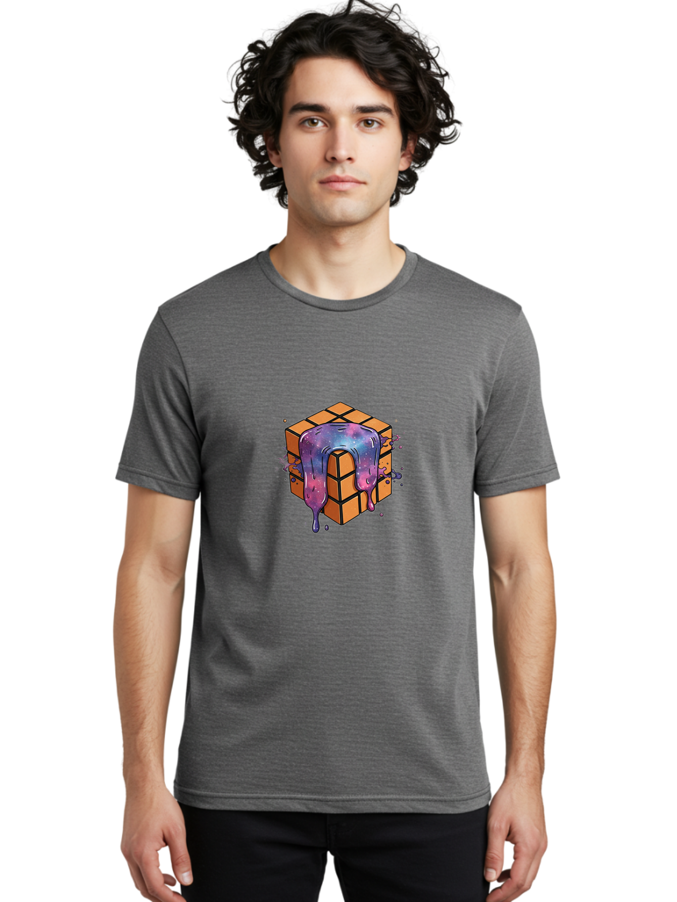 Rubik-S-Cube-Galaxy-Slime Men'S Graphic Tee, 100% Cotton, Comfortable Casual Summer Wear, Machine Washable, Vintage Camera, Old Camera, Antique Camera, Black Camera, Classic Photography, Photography Equipment, Nostalgic Device, Film Camera, Ban375
