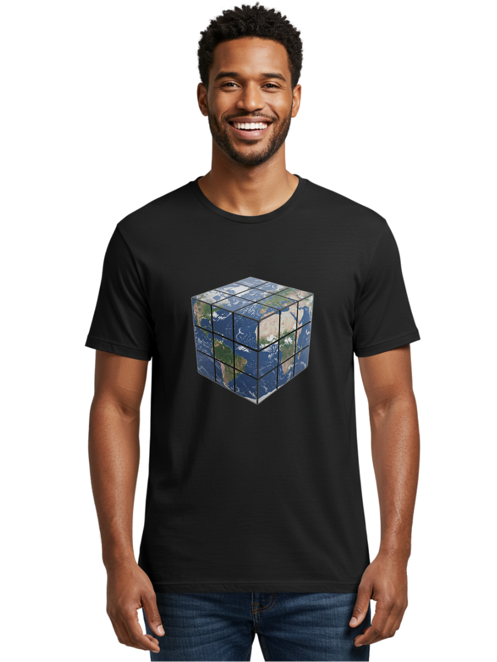 Rubik-S-Cube-World-Map Men'S Graphic Tee, 100% Cotton, Comfortable Casual Summer Wear, Machine Washable, Vintage Camera, Old Camera, Antique Camera, Black Camera, Classic Photography, Photography Equipment, Nostalgic Device, Film Camera, Ban377