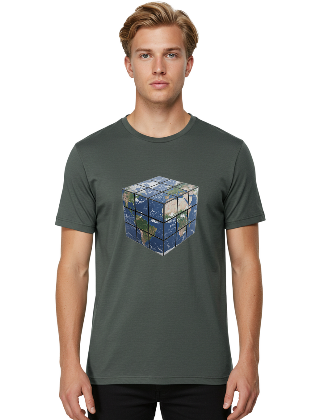 Rubik-S-Cube-World-Map Men'S Graphic Tee, 100% Cotton, Comfortable Casual Summer Wear, Machine Washable, Vintage Camera, Old Camera, Antique Camera, Black Camera, Classic Photography, Photography Equipment, Nostalgic Device, Film Camera, Ban377