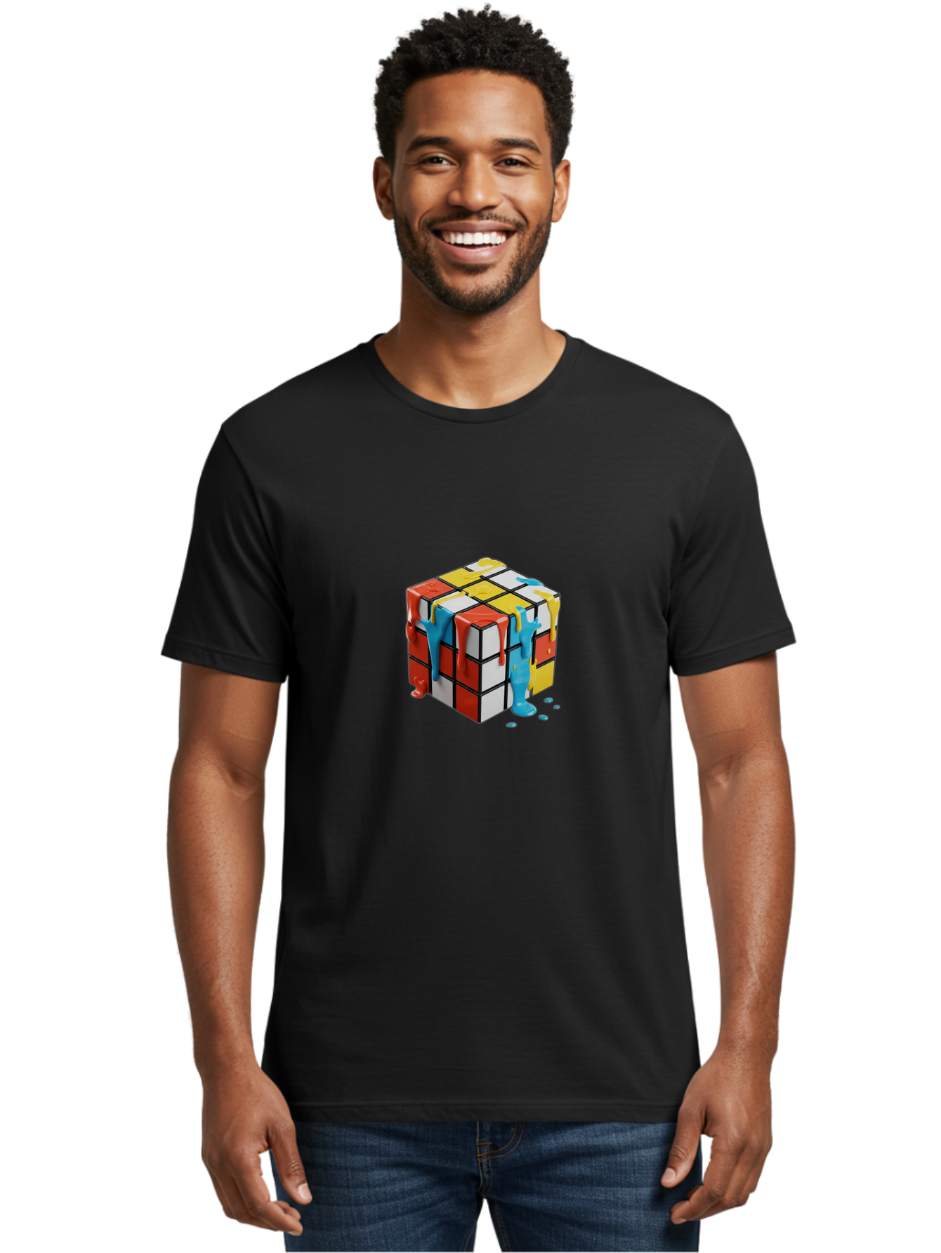 Rubik-S-Cube Men'S Graphic Tee, 100% Cotton, Comfortable Casual Summer Wear, Machine Washable, Vintage Camera, Old Camera, Antique Camera, Black Camera, Classic Photography, Photography Equipment, Nostalgic Device, Film Camera, Camera Art Ban378