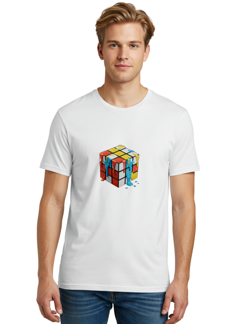 Rubik-S-Cube Men'S Graphic Tee, 100% Cotton, Comfortable Casual Summer Wear, Machine Washable, Vintage Camera, Old Camera, Antique Camera, Black Camera, Classic Photography, Photography Equipment, Nostalgic Device, Film Camera, Camera Art Ban378