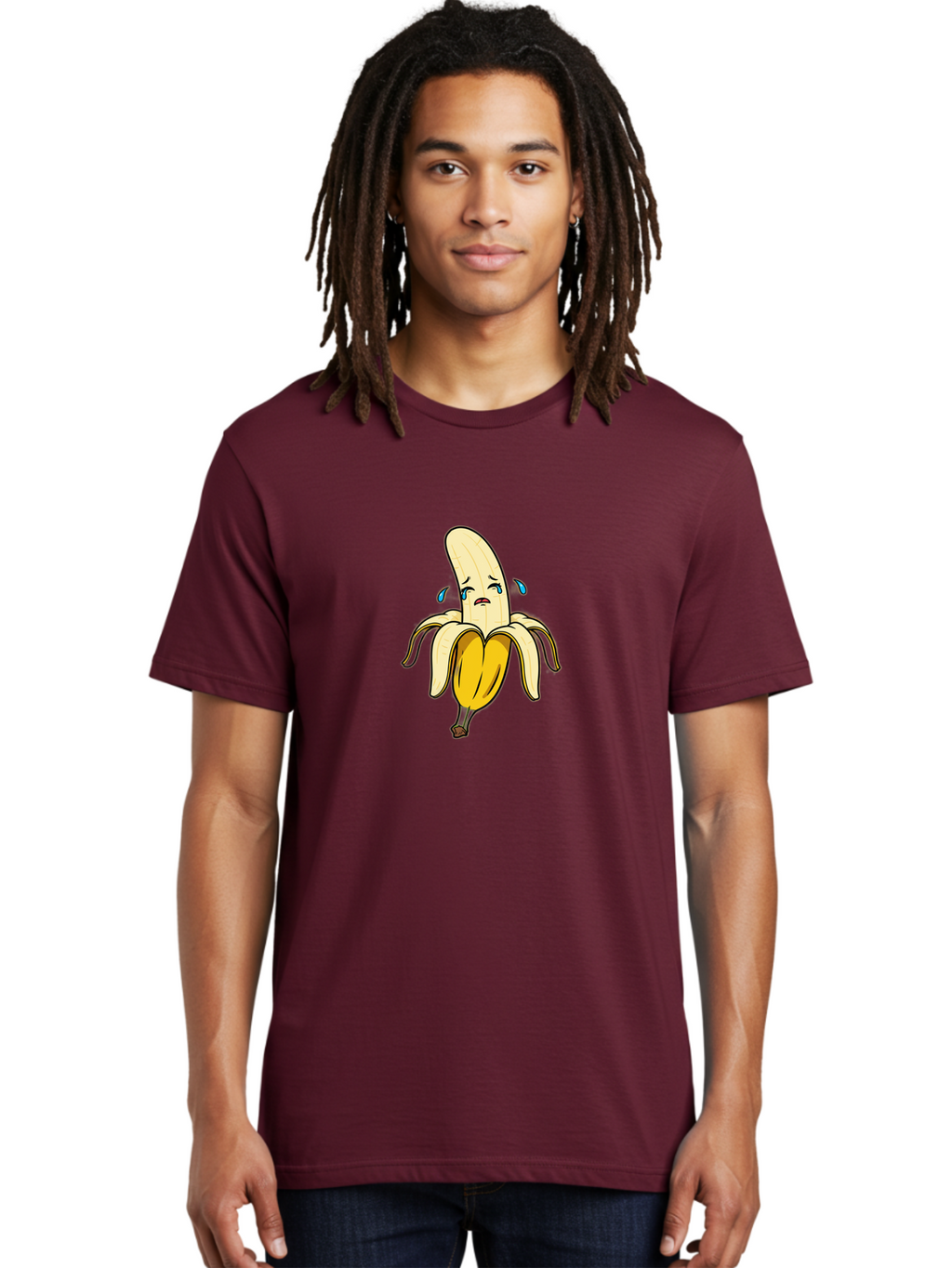 Sad-Banana-2 Men'S Graphic Tee, 100% Cotton, Comfortable Casual Summer Wear, Machine Washable, Vintage Camera, Old Camera, Antique Camera, Black Camera, Classic Photography, Photography Equipment, Nostalgic Device, Film Camera, Camera Art Ban390