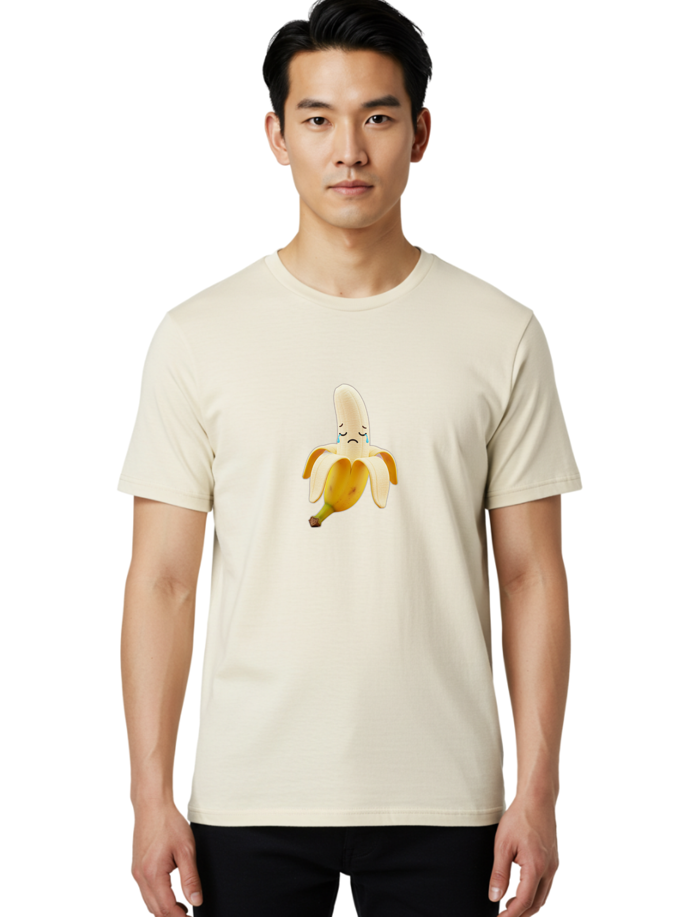 Sad-Banana-4 Men'S Graphic Tee, 100% Cotton, Comfortable Casual Summer Wear, Machine Washable, Vintage Camera, Old Camera, Antique Camera, Black Camera, Classic Photography, Photography Equipment, Nostalgic Device, Film Camera, Camera Art Ban392