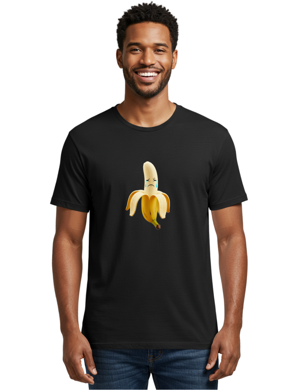 Sad-Banana-5 Men'S Graphic Tee, 100% Cotton, Comfortable Casual Summer Wear, Machine Washable, Vintage Camera, Old Camera, Antique Camera, Black Camera, Classic Photography, Photography Equipment, Nostalgic Device, Film Camera, Camera Art Ban393