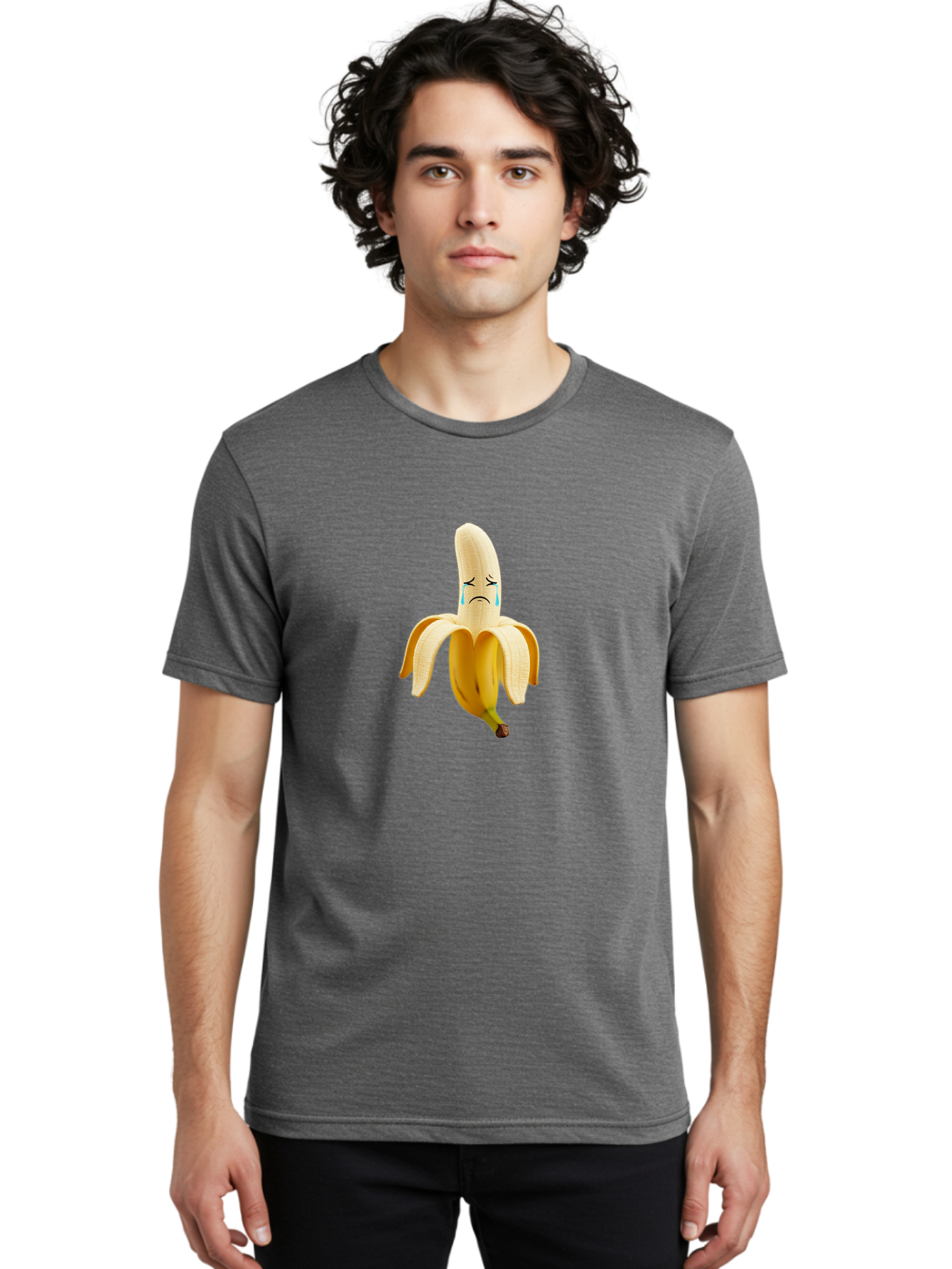 Sad-Banana-5 Men'S Graphic Tee, 100% Cotton, Comfortable Casual Summer Wear, Machine Washable, Vintage Camera, Old Camera, Antique Camera, Black Camera, Classic Photography, Photography Equipment, Nostalgic Device, Film Camera, Camera Art Ban393
