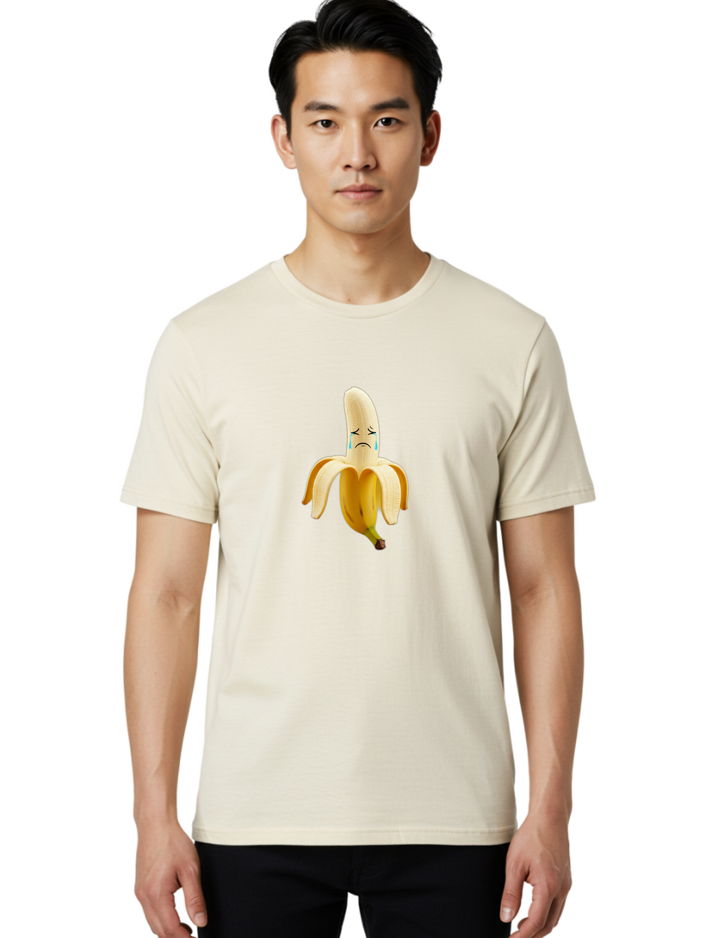 Sad-Banana-5 Men'S Graphic Tee, 100% Cotton, Comfortable Casual Summer Wear, Machine Washable, Vintage Camera, Old Camera, Antique Camera, Black Camera, Classic Photography, Photography Equipment, Nostalgic Device, Film Camera, Camera Art Ban393